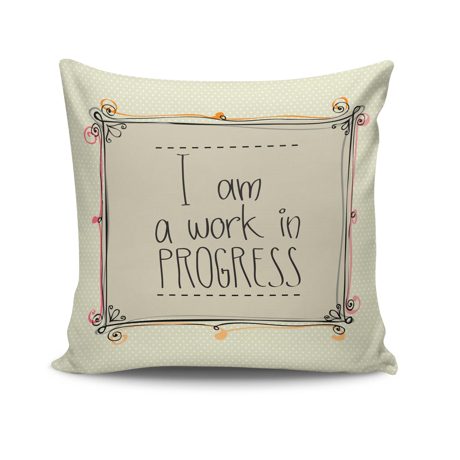 Almofada – 43 x 43 cm – Multicolorido – Algodão/Poliéster