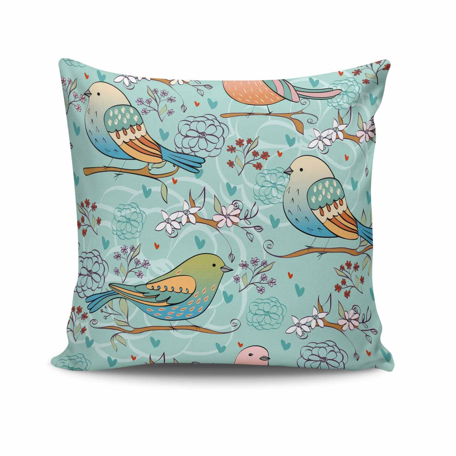 Almofada – 43 x 43 cm – Multicolorido – Algodão/Poliéster