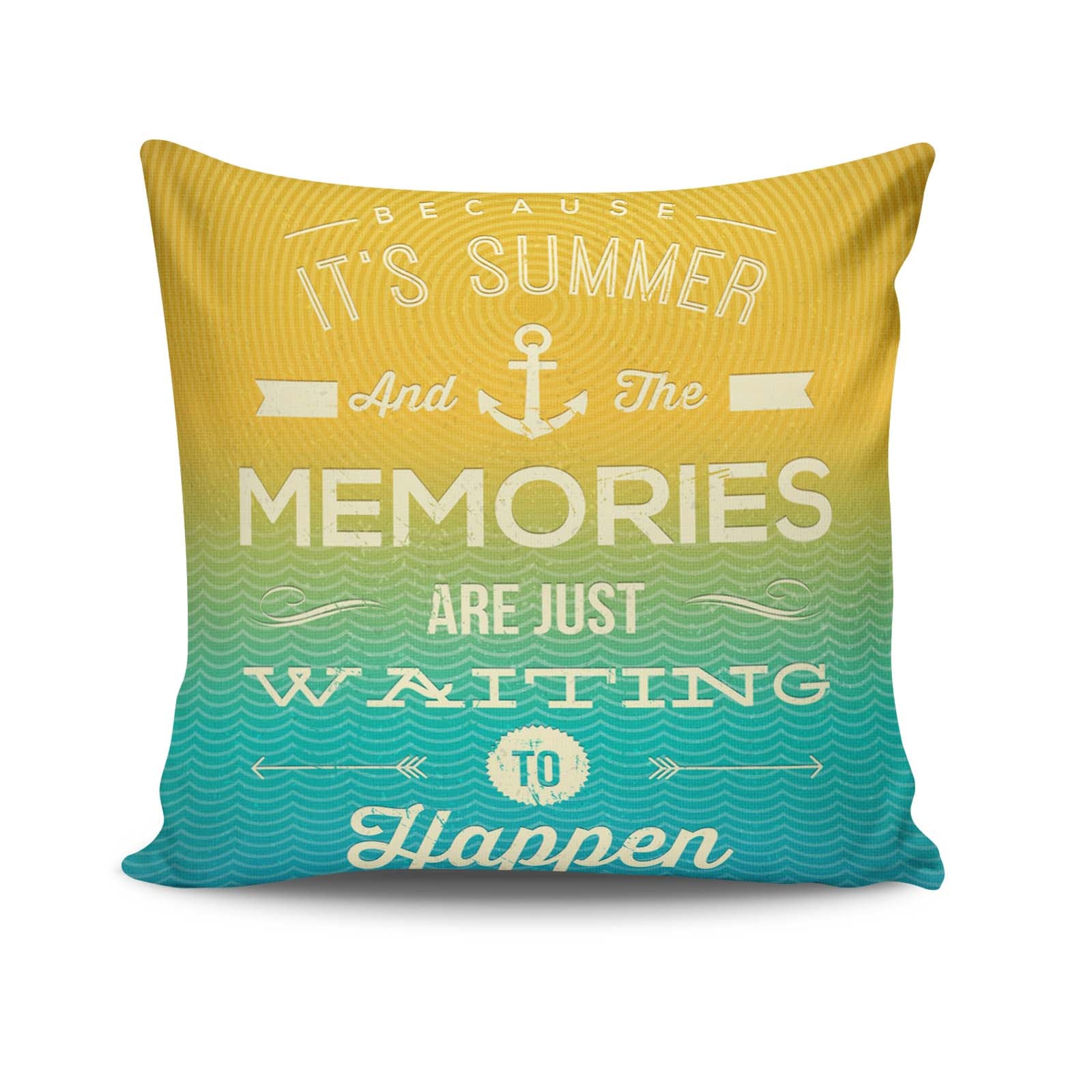 Almofada – 43 x 43 cm – Multicolorido – 50% Algodão e 50% Poliéster