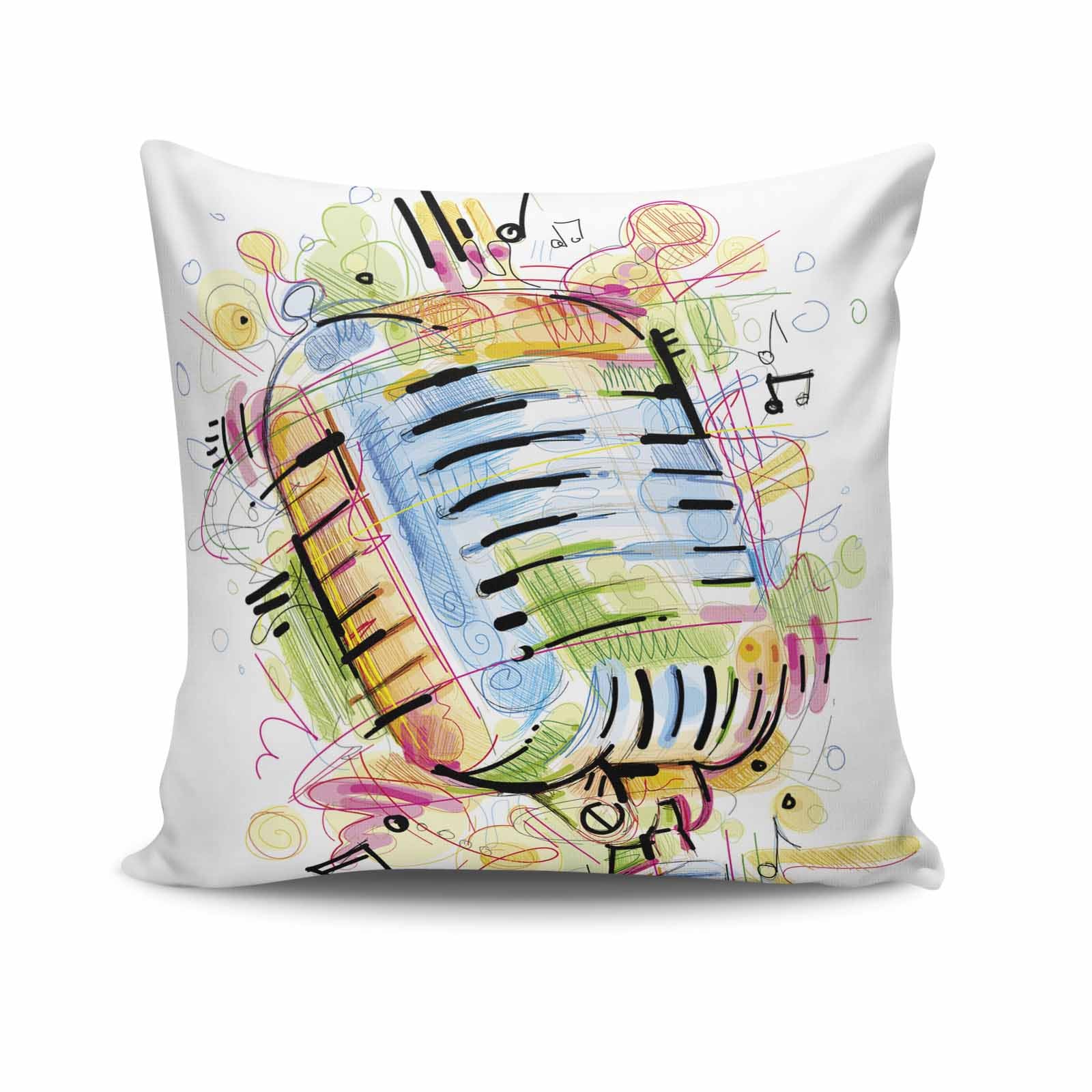 Almofada – 43 x 43 cm – Multicolorido – Algodão e Poliéster