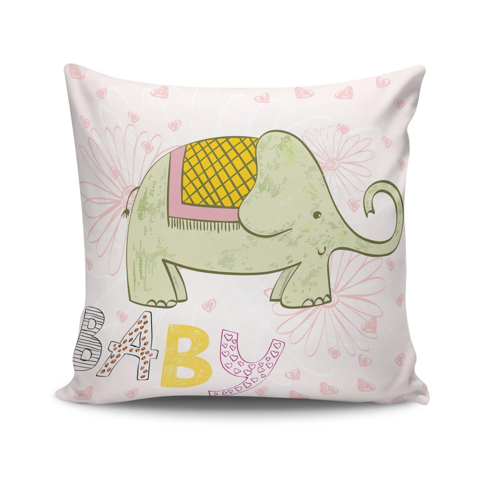 Almofada – 43 x 43 cm – Multicolorido – 50% Algodão, 50% Poliéster