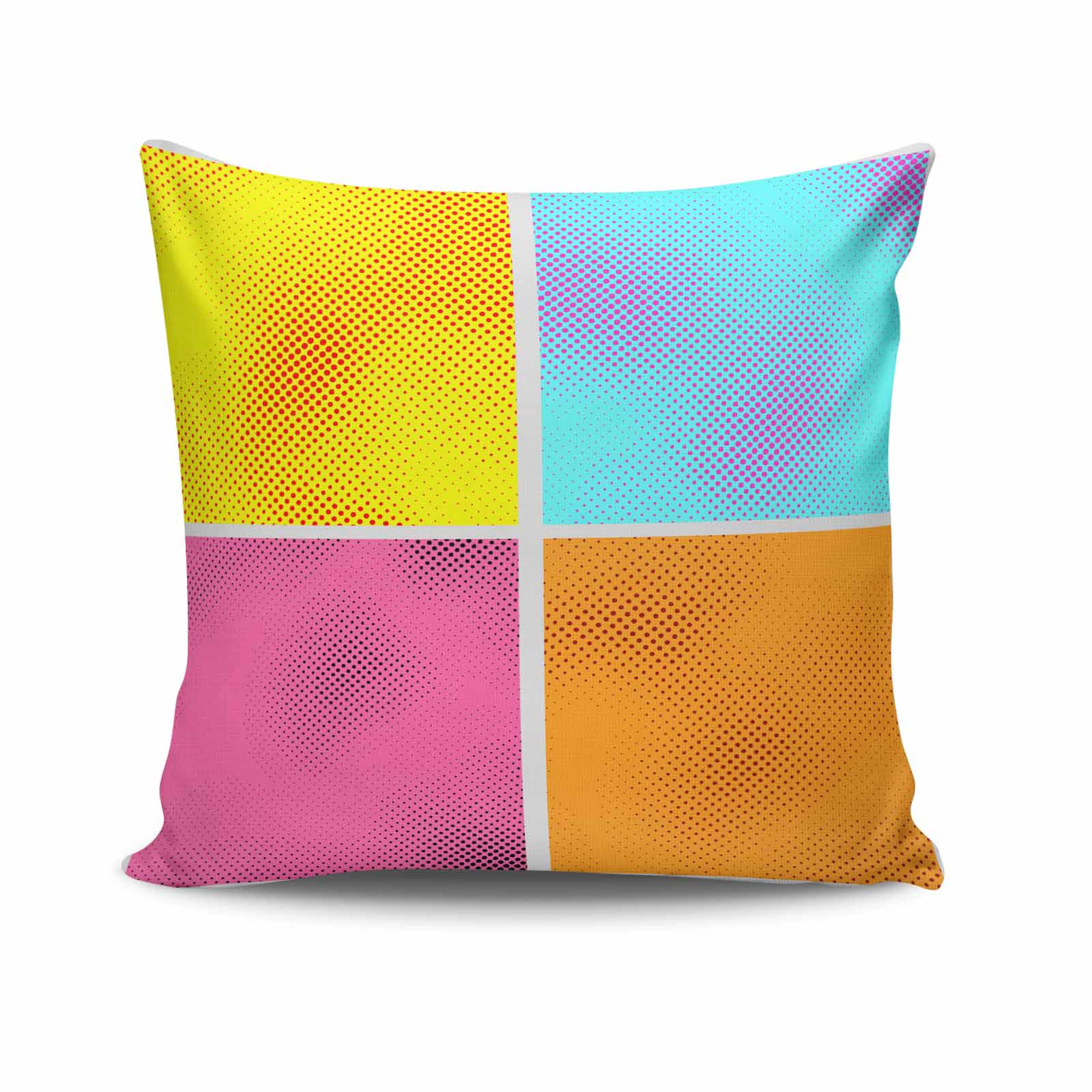 Capa de Almofada – 43 x 43 cm – Multicolorido – 50% Algodão / 50% Poliéster