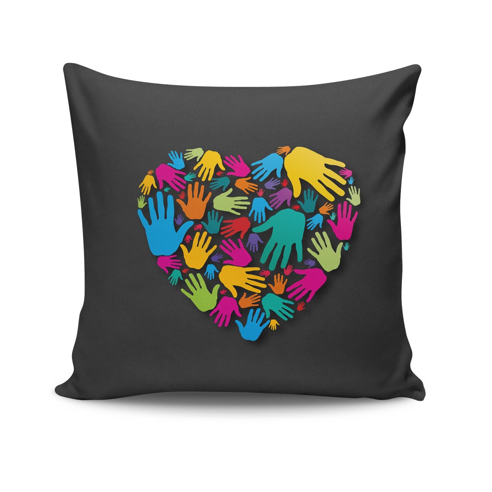 Capa de Almofada – 43 x 43 cm – Multicolorido – Algodão e Poliester