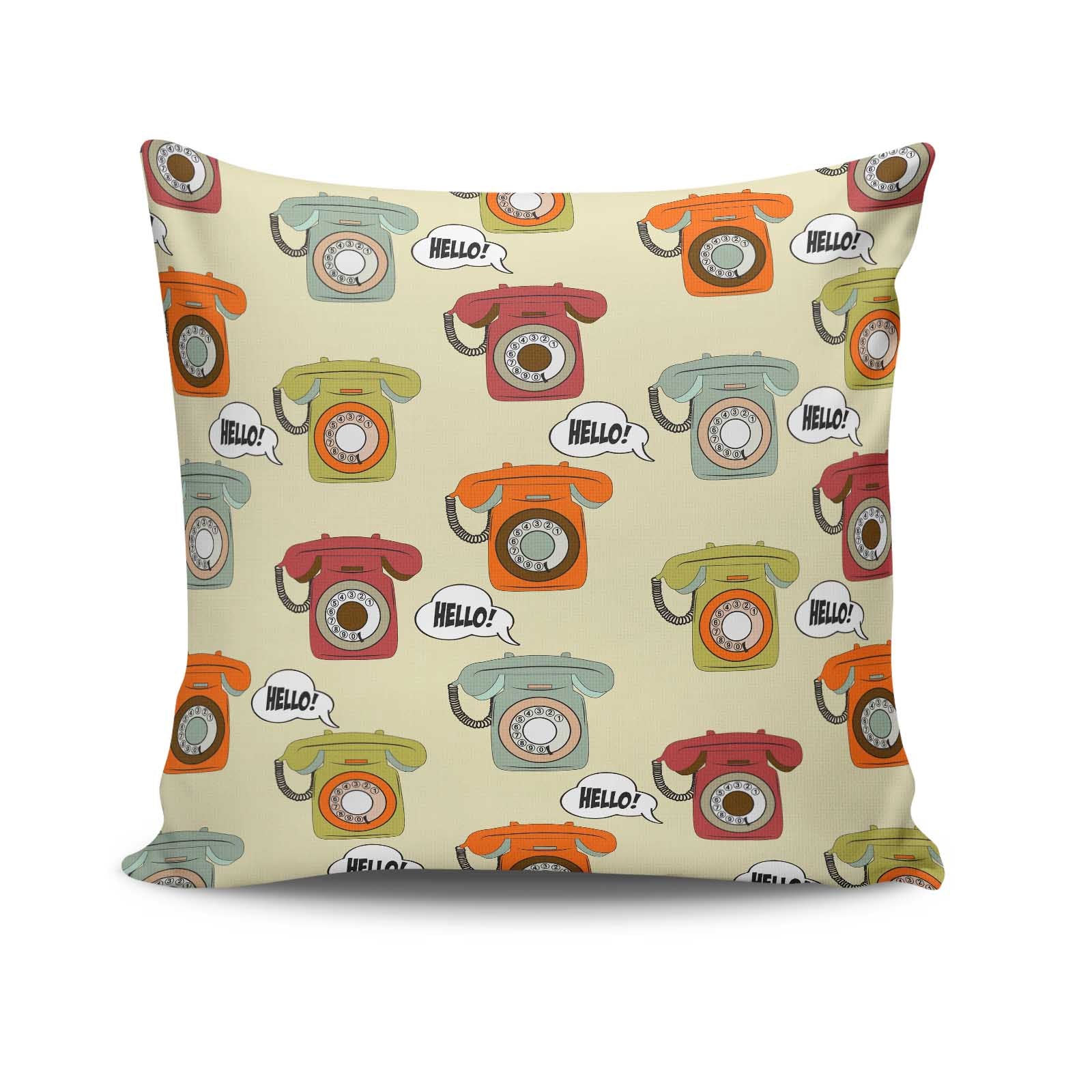 Capa de Almofada – 43 x 43 cm – Multicolorido – 50% Algodão / 50% Poliéster