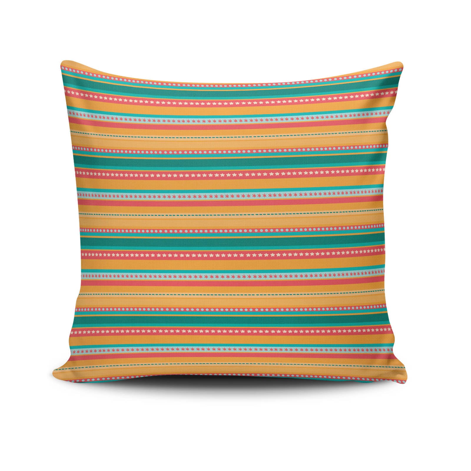 Capa de almofada – 43 x 43 cm – Multicolorido – Algodão/Poliéster