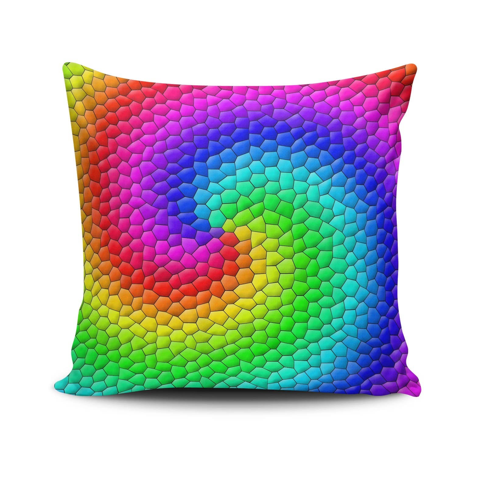 Capa de Almofada – 43 x 43 cm – Multicolorido – Algodão/Poliéster