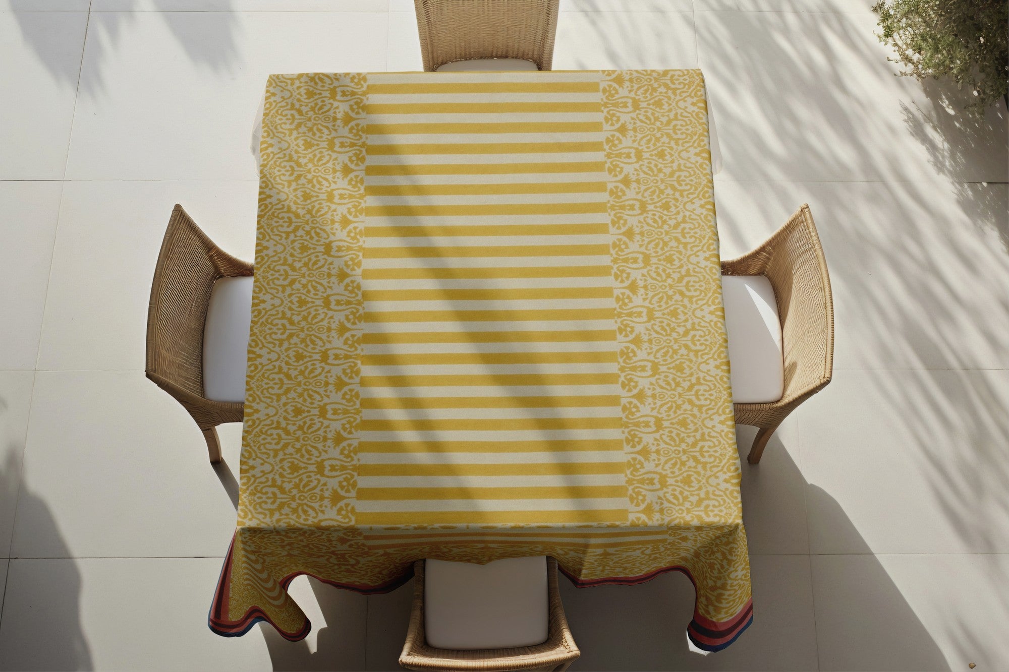 Toalha de Mesa – 140 x 140 cm – Multicolorido – Algodão e Poliéster