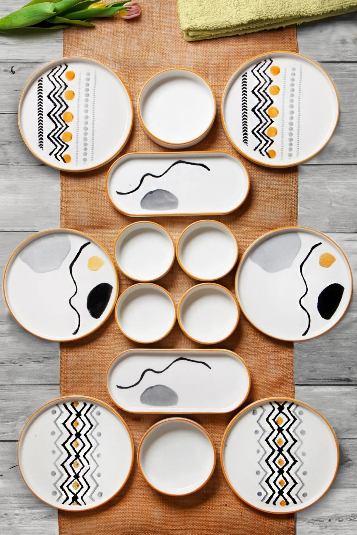 Conjunto de café da manhã (14 peças)-MCH009885-Multicolorido