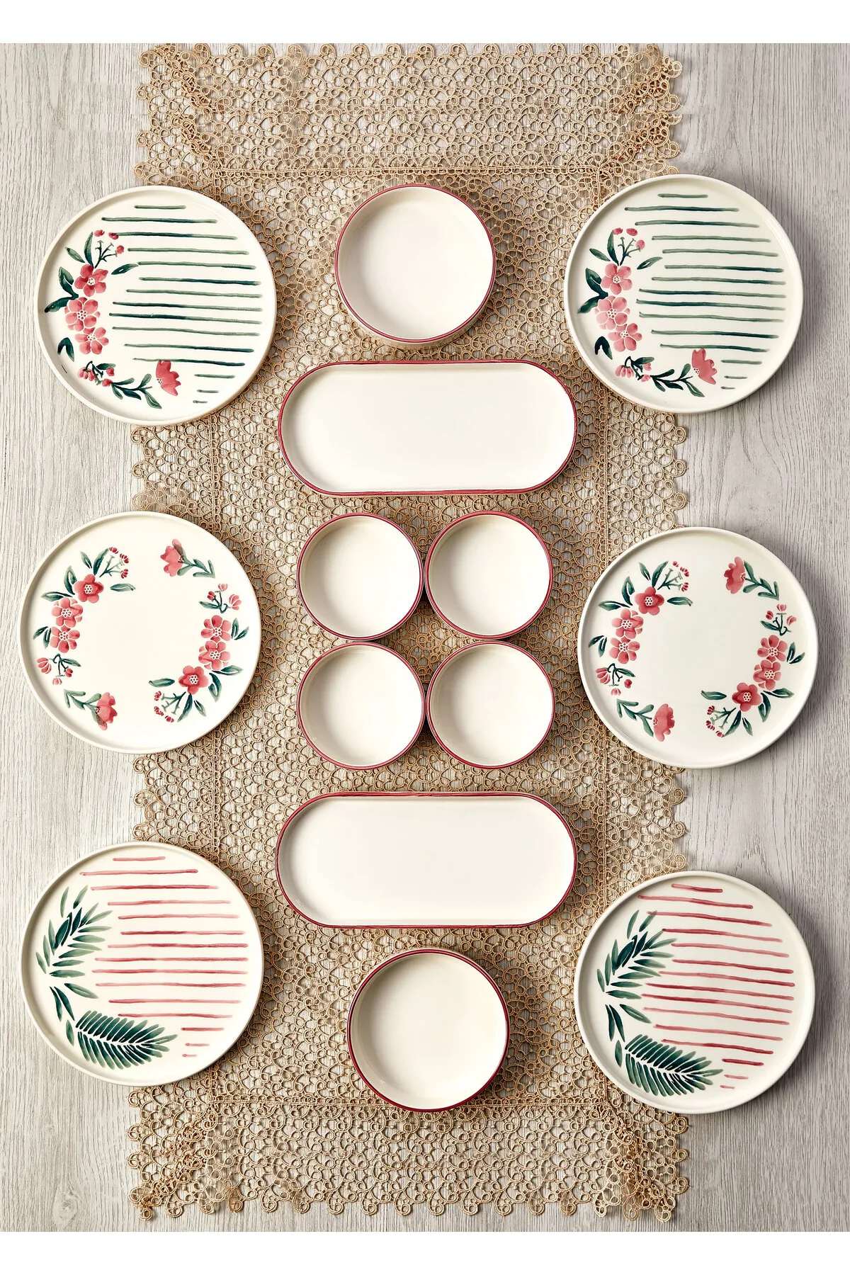 Conjunto de café da manhã (14 peças)-14-PRC-Multicolorido