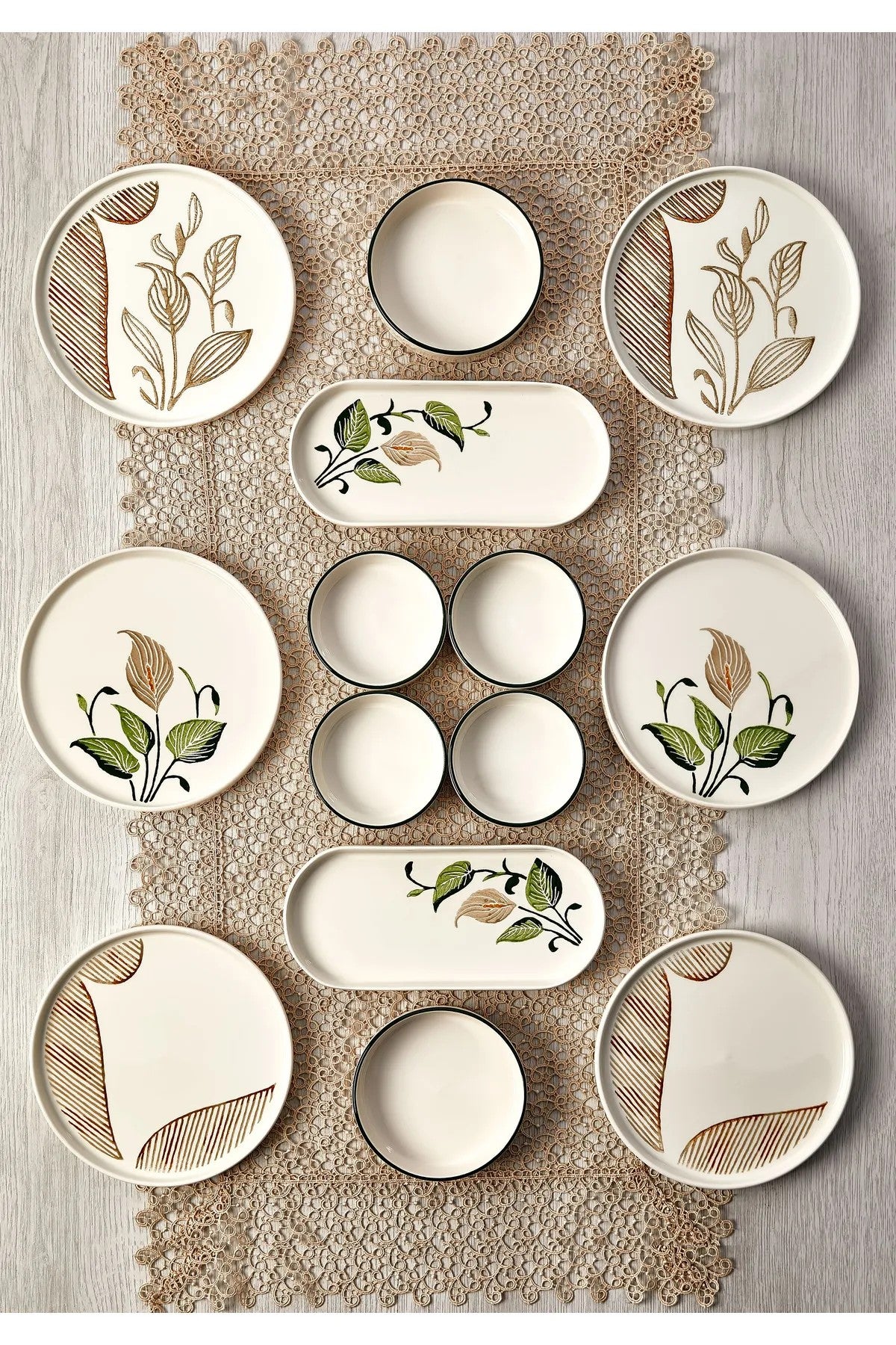 Conjunto de café da manhã (14 peças)-14-PRC-Multicolorido