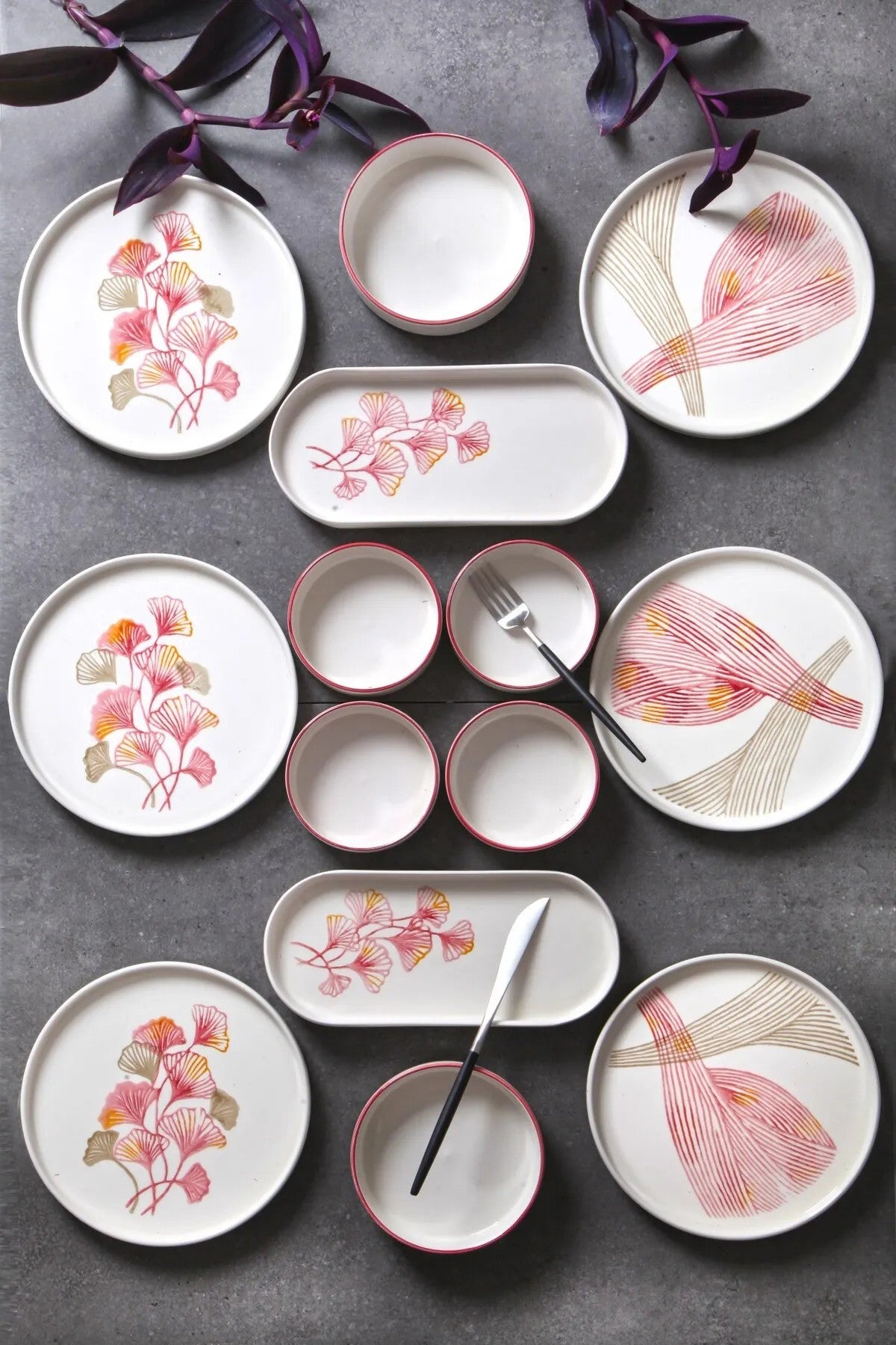 Conjunto de café da manhã (14 peças)-LINER-Multicolorido