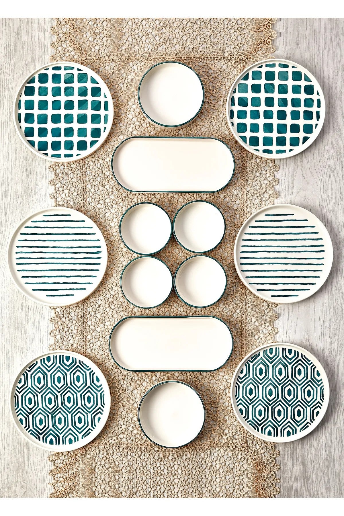 Conjunto de café da manhã (14 peças)-K-Neometric-Multicolorido