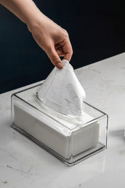 Porta-guardanapos de acrílico – 22 x 12 x 22 cm – Transparente – acrílico