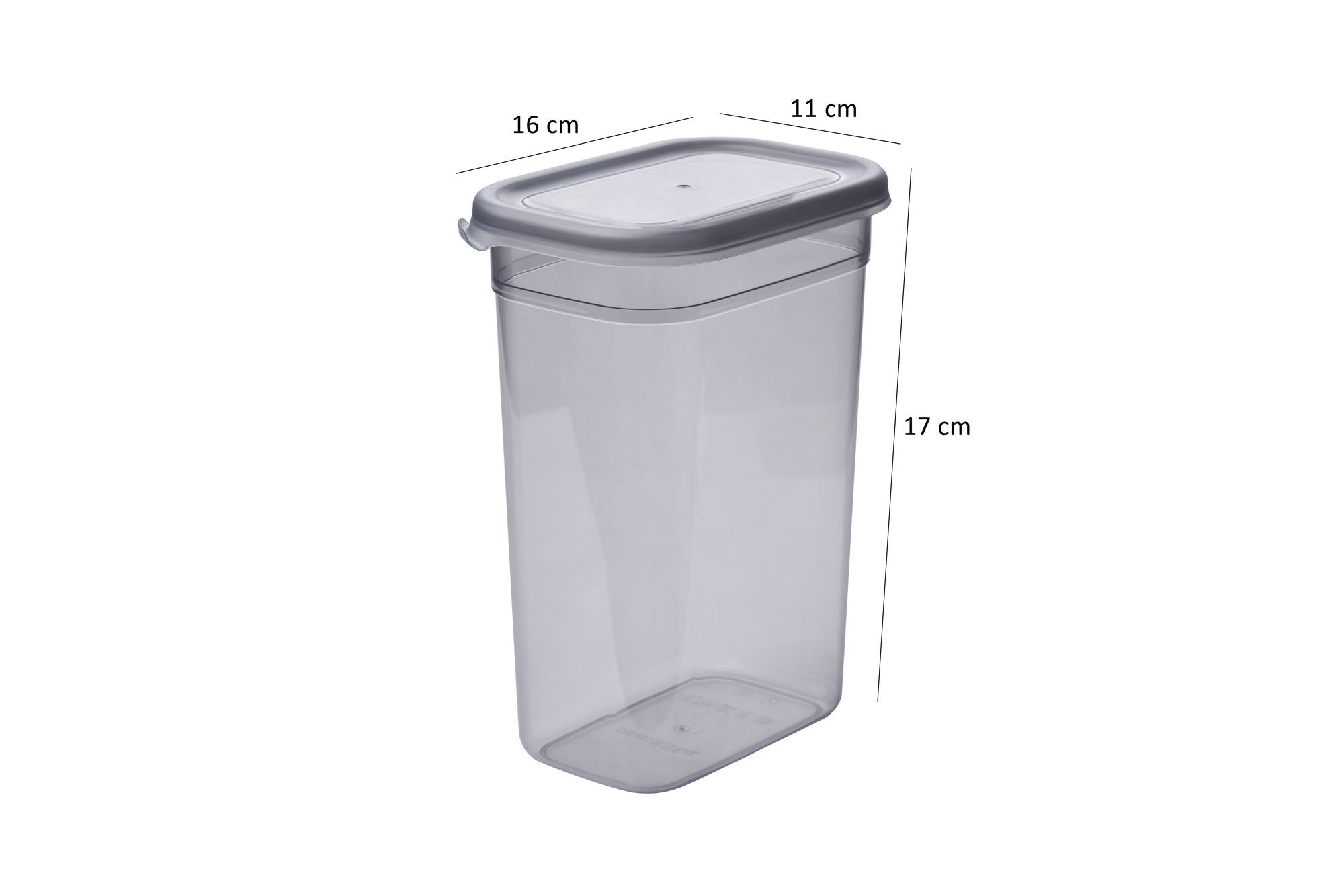 Conjunto de caixas de armazenamento – 16 x 17 x 11 cm – Antracite – Plástico