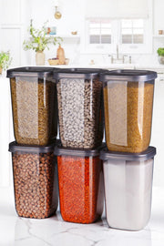 Conjunto de caixas de armazenamento – 11 x 16 x 17 cm – Antracite – Plástico