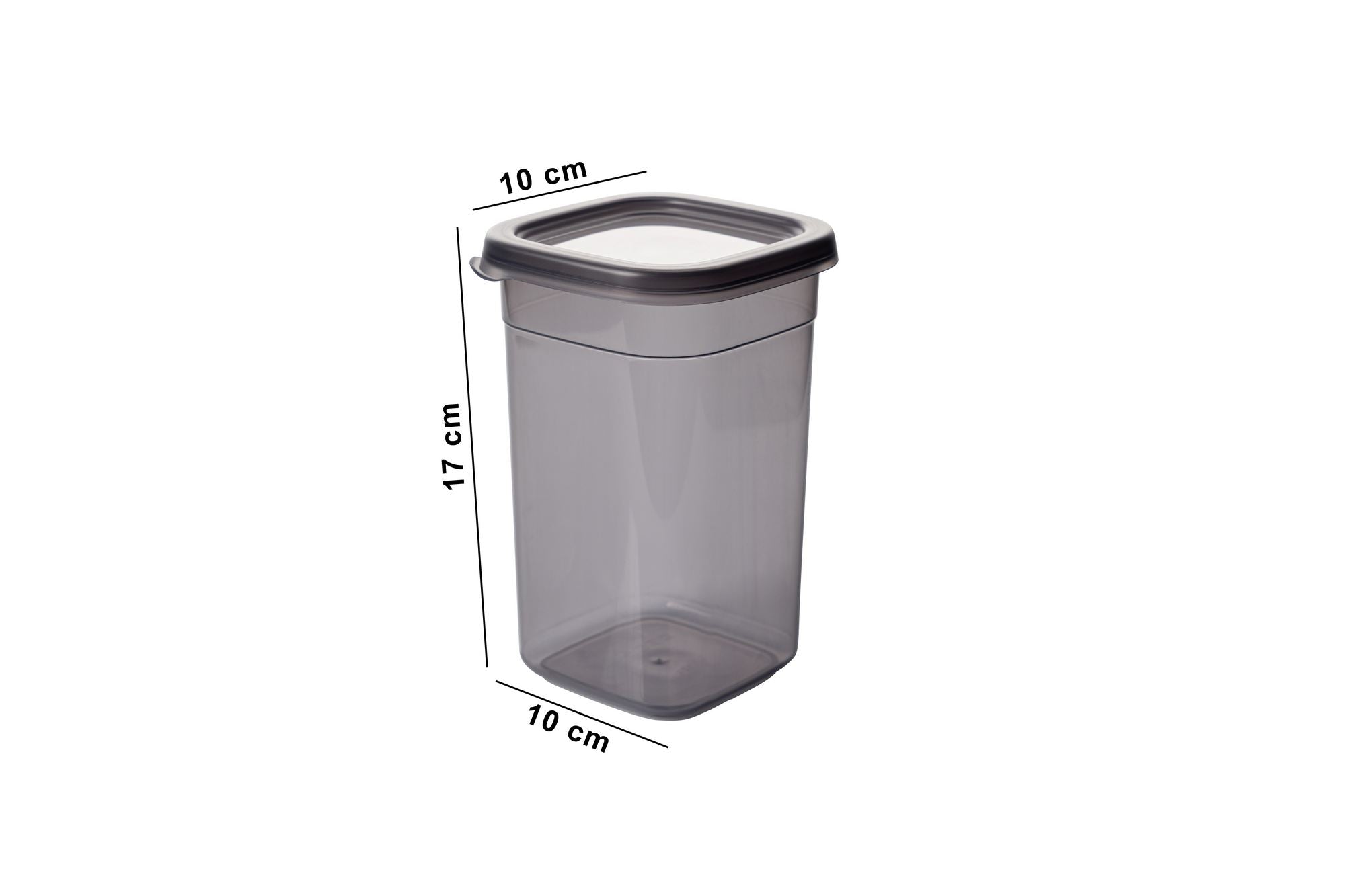 Conjunto de caixas de armazenamento – 11 x 16 x 17 cm – Antracite – Plástico