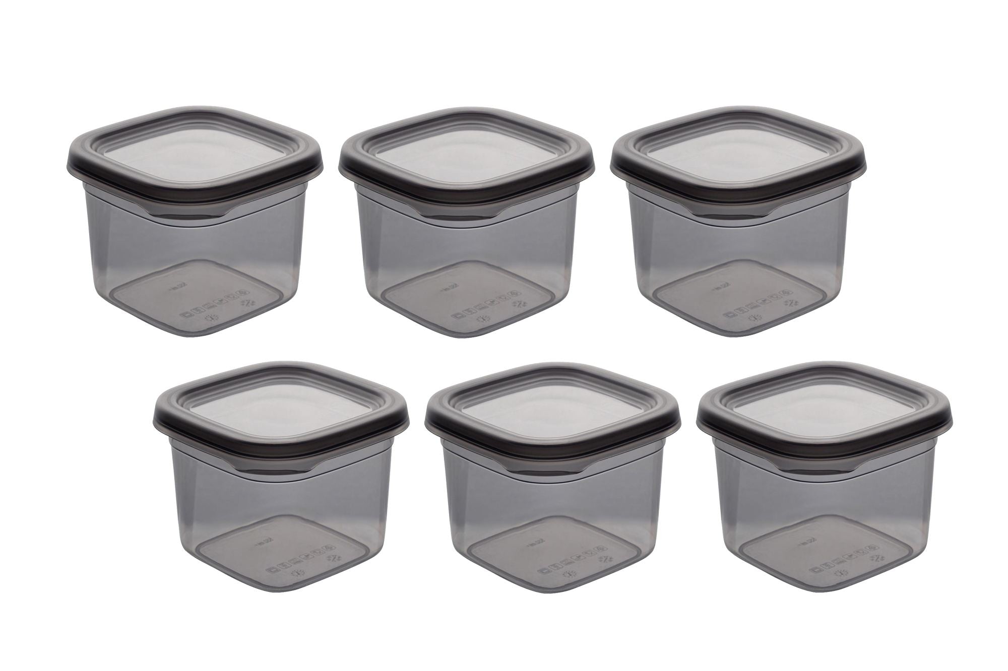 Conjunto de caixas de armazenamento – 10 x 10 x 9,5 cm – Antracite – Plástico