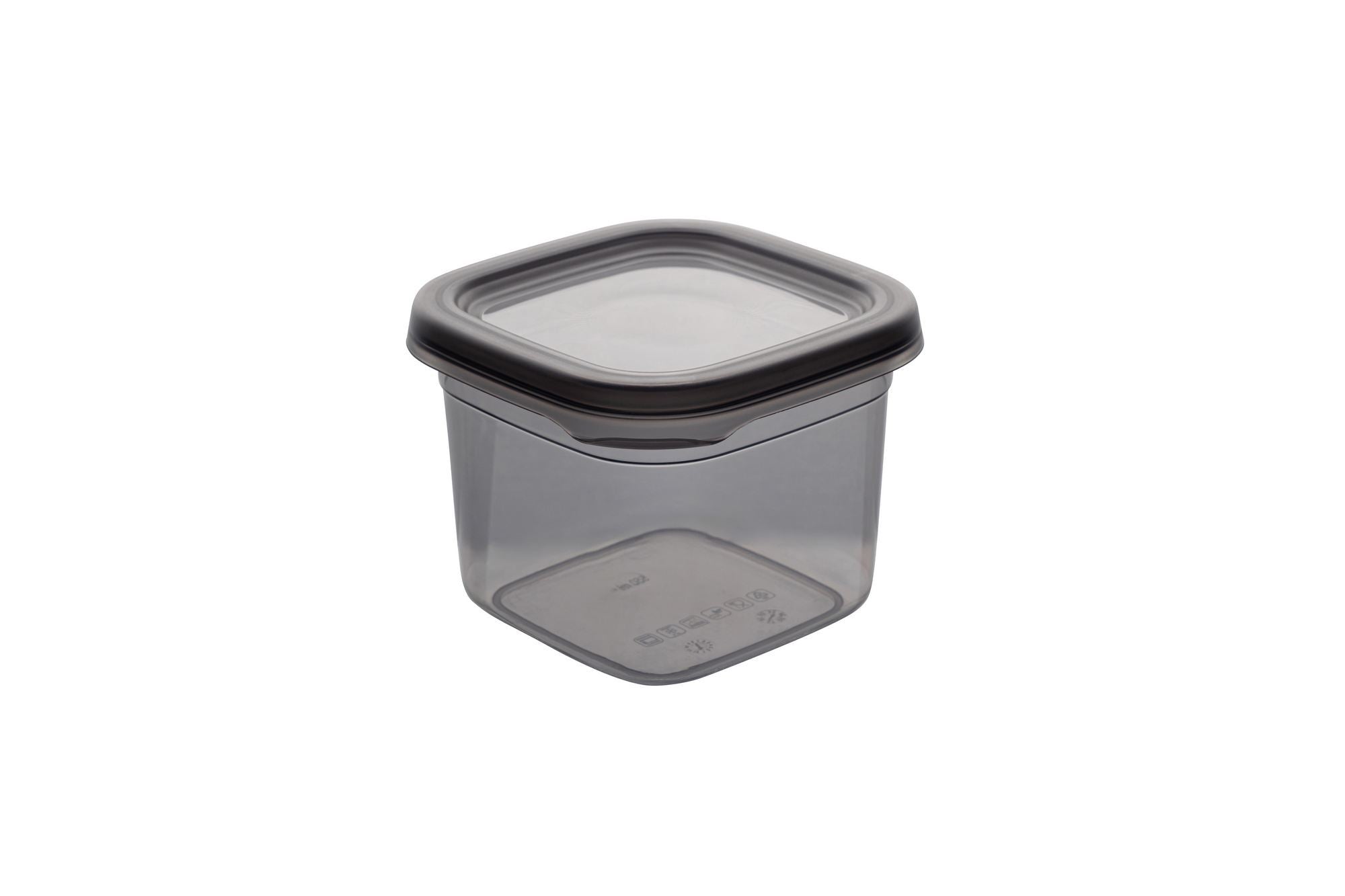 Conjunto de caixas de armazenamento – 10 x 10 x 9,5 cm – Antracite – Plástico