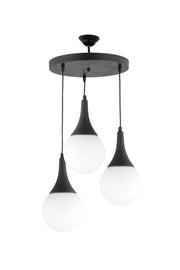 Candeeiro de Teto – 19-60 cm – Preto – Plástico