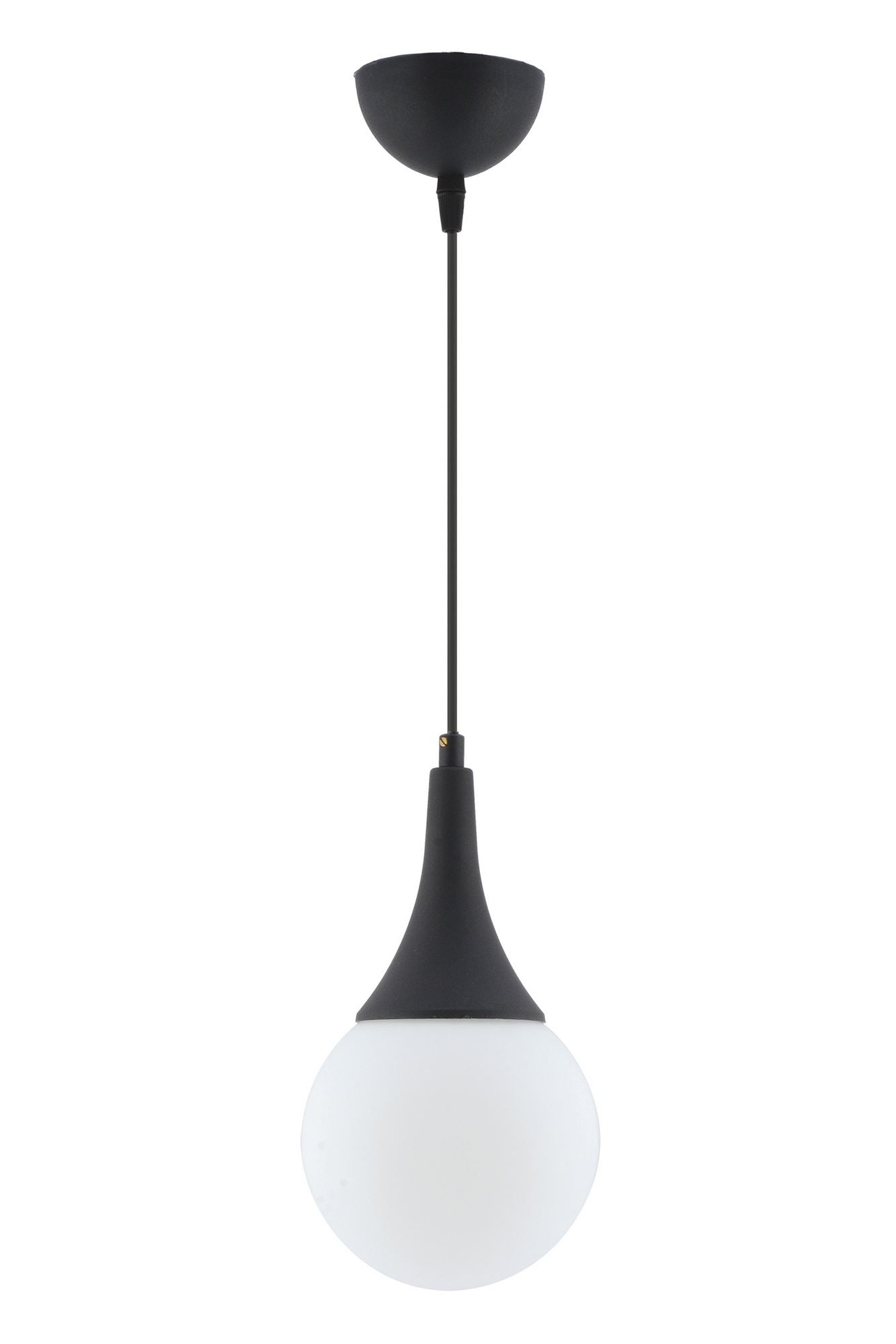 Candeeiro de Teto – Ø15 h:15 cm – Branco – Plástico e Vidro