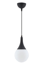 Candeeiro de Teto – Ø15 h:15 cm – Branco – Plástico e Vidro