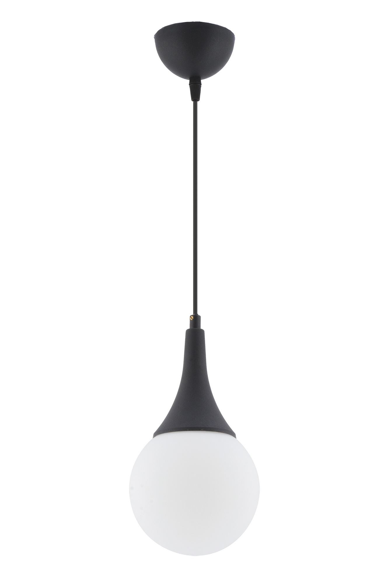 Candeeiro de Teto – Ø15 h:15 cm – Branco – Plástico e Vidro