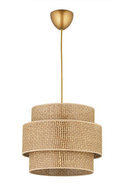 Candeeiro de Teto – Ø30 h:25 cm – Marrom – Plástico com tampa de PVC