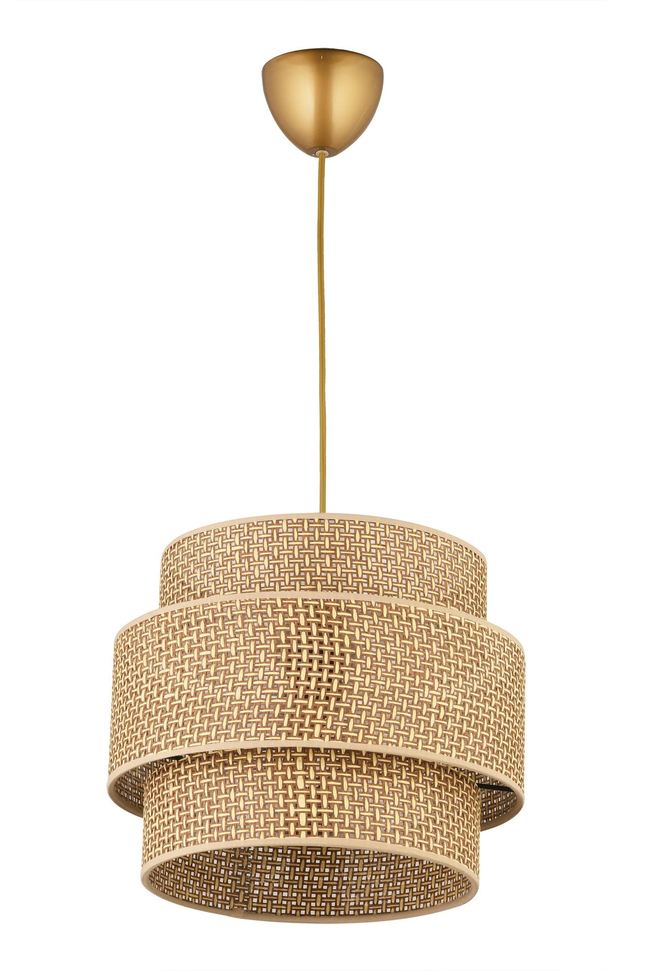 Candeeiro de Teto – Ø30 h:25 cm – Marrom – Plástico com tampa de PVC