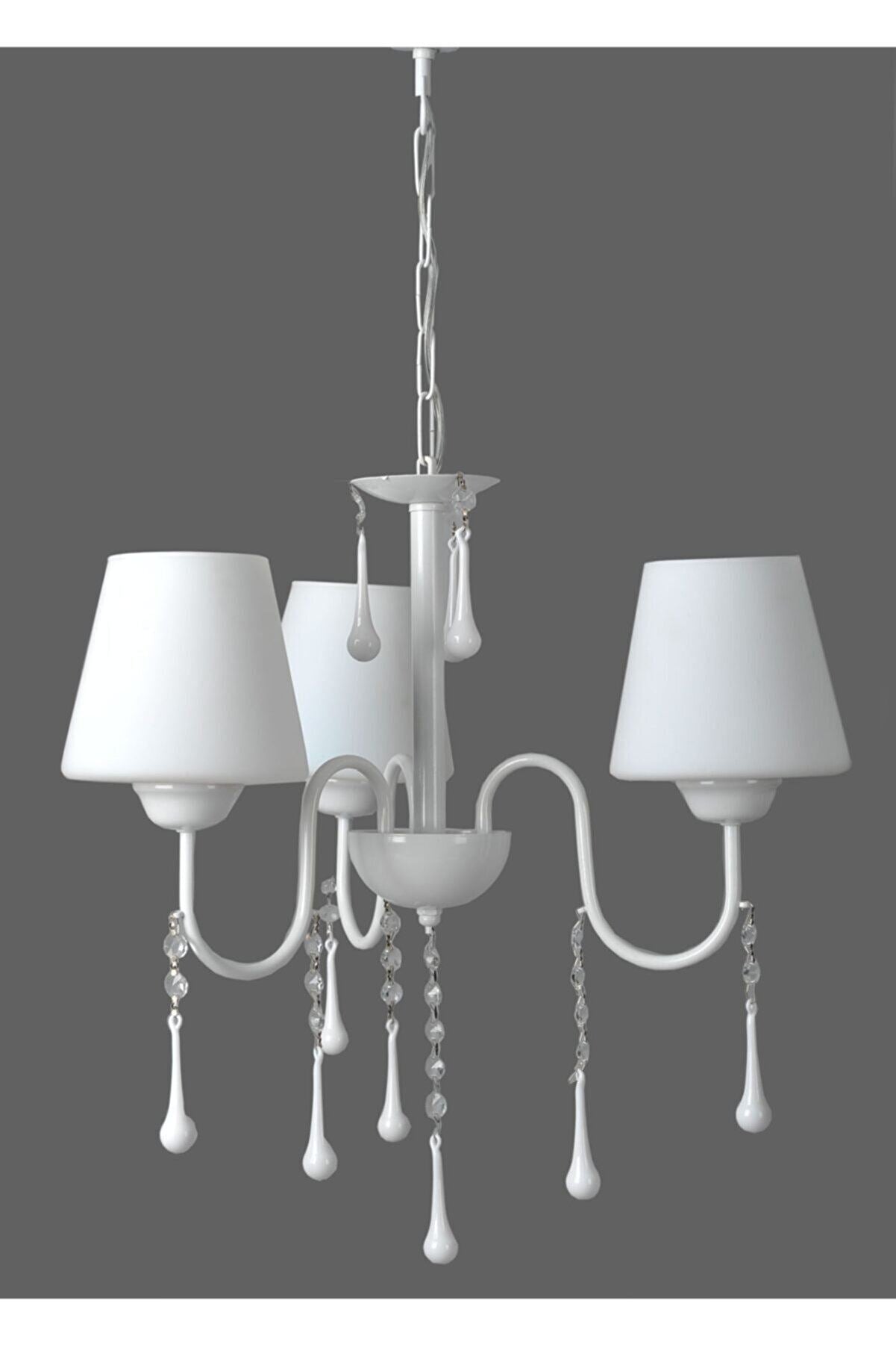 Candeeiro de Teto – 19-70 cm – Branco – Metálico