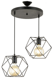 Candeeiro de Teto – 24 a 60 cm – Preto – Metal