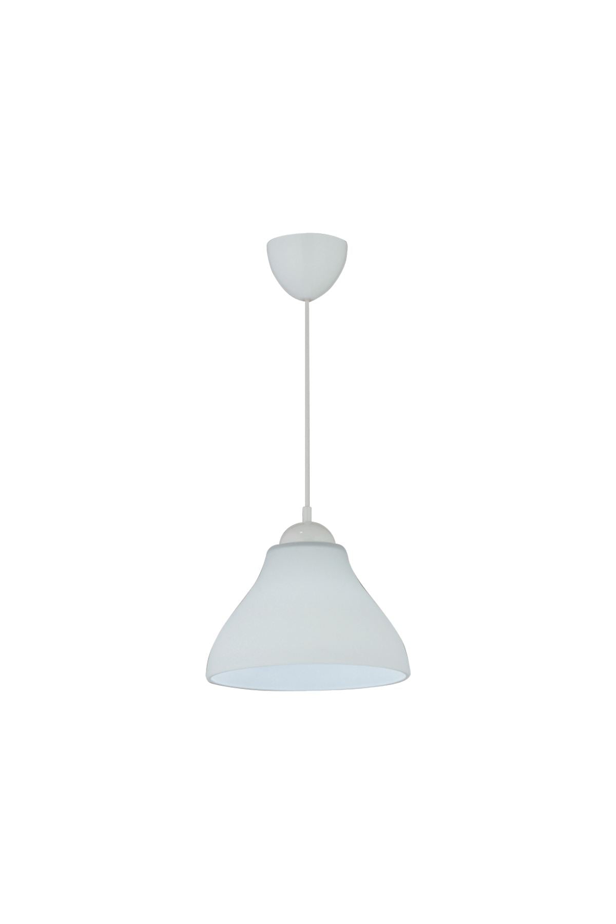 Candeeiro de Teto – 60 cm – Branco – Plástico e vidro