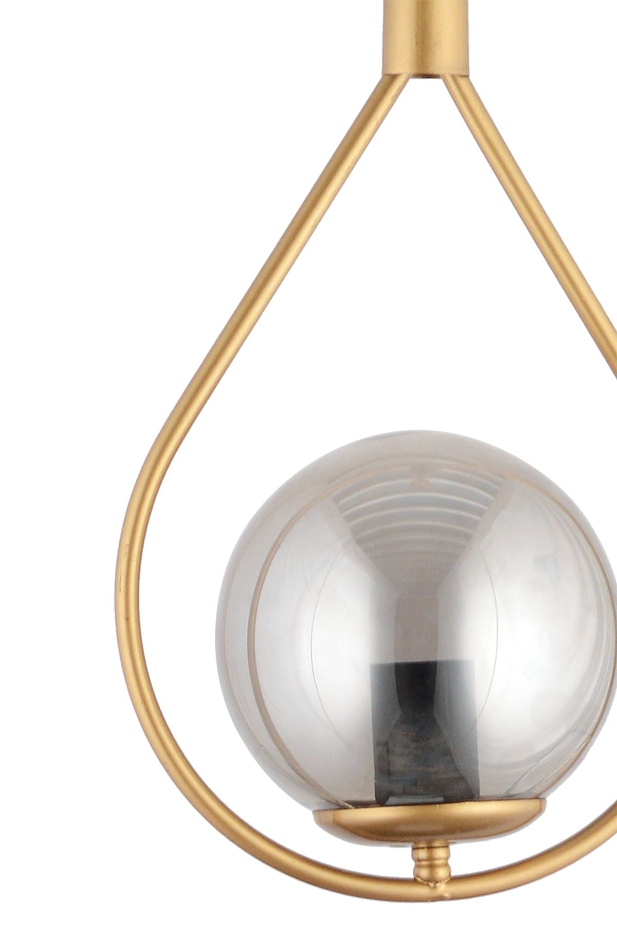 Candeeiro de Teto – 19-60 cm – Cor antiguidade – Metal com cúpula de vidro