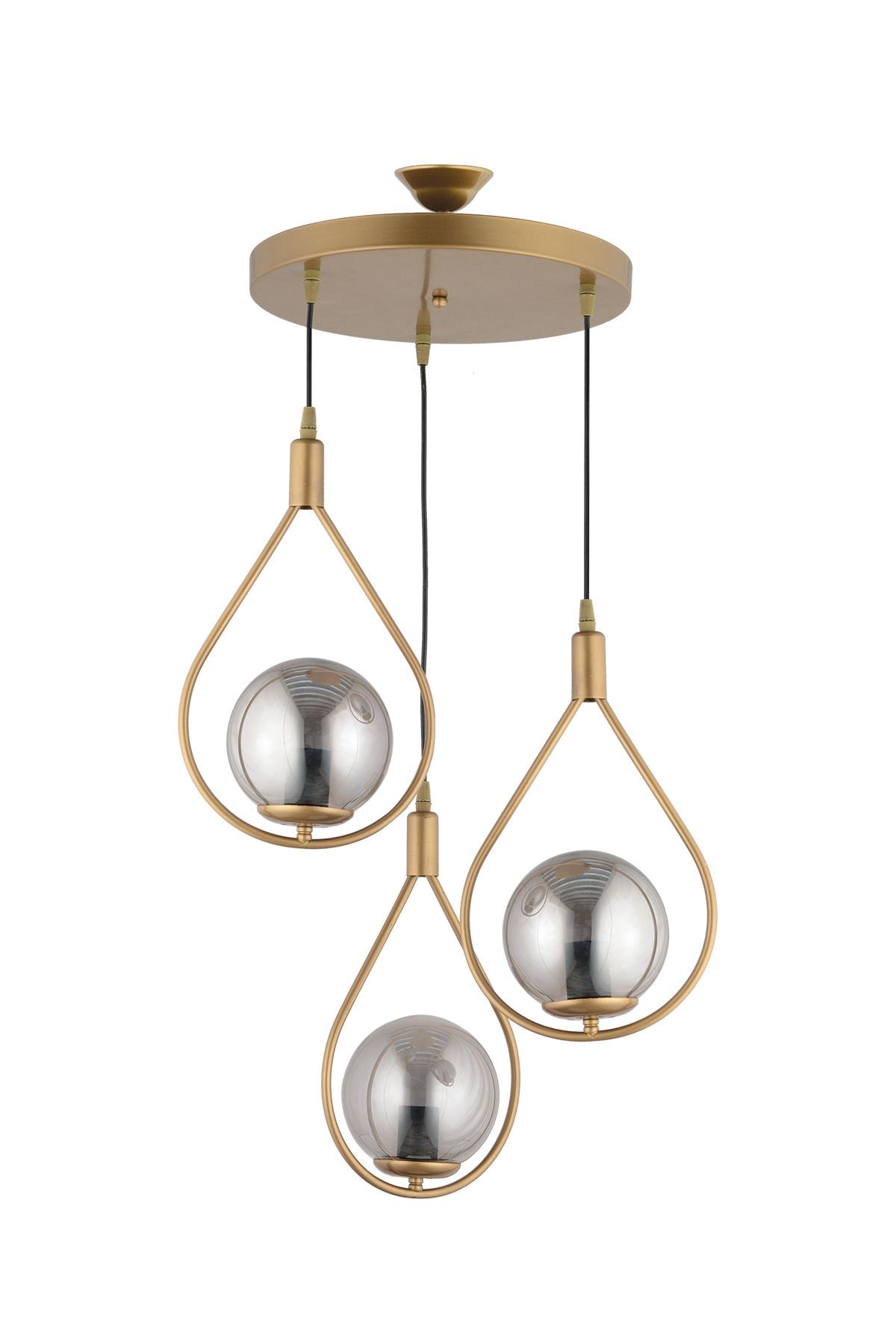 Candeeiro de Teto – 19-60 cm – Cor antiquada – Metal e vidro