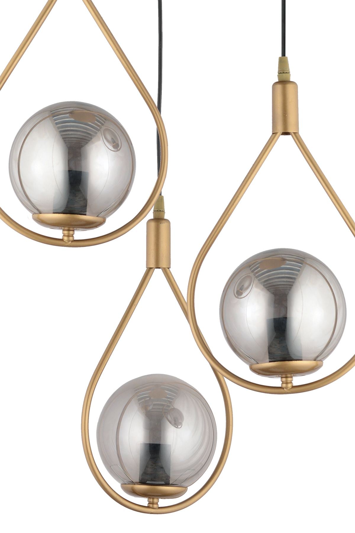 Candeeiro de Teto – 19-60 cm – Cor antiquada – Metal e vidro