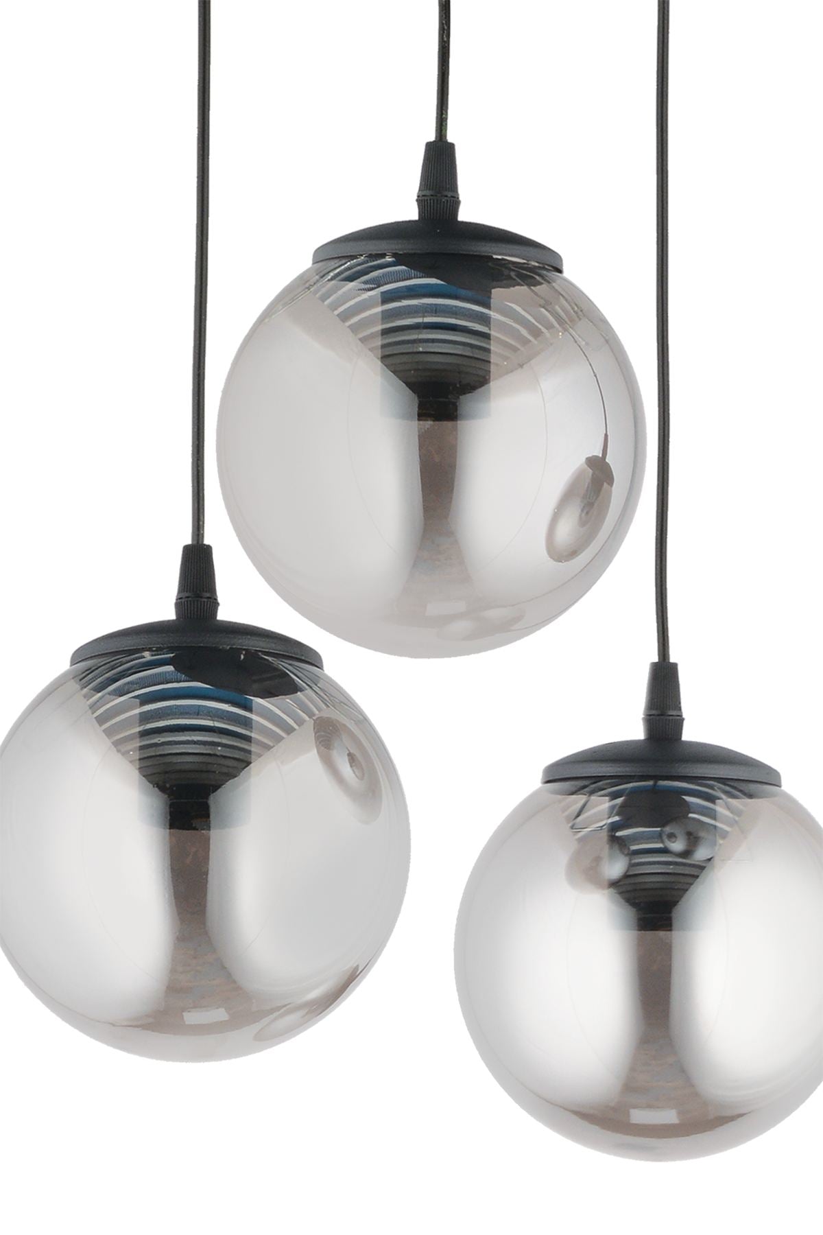 Candeeiro de Teto – 12 cm – Preto – Metal e Vidro