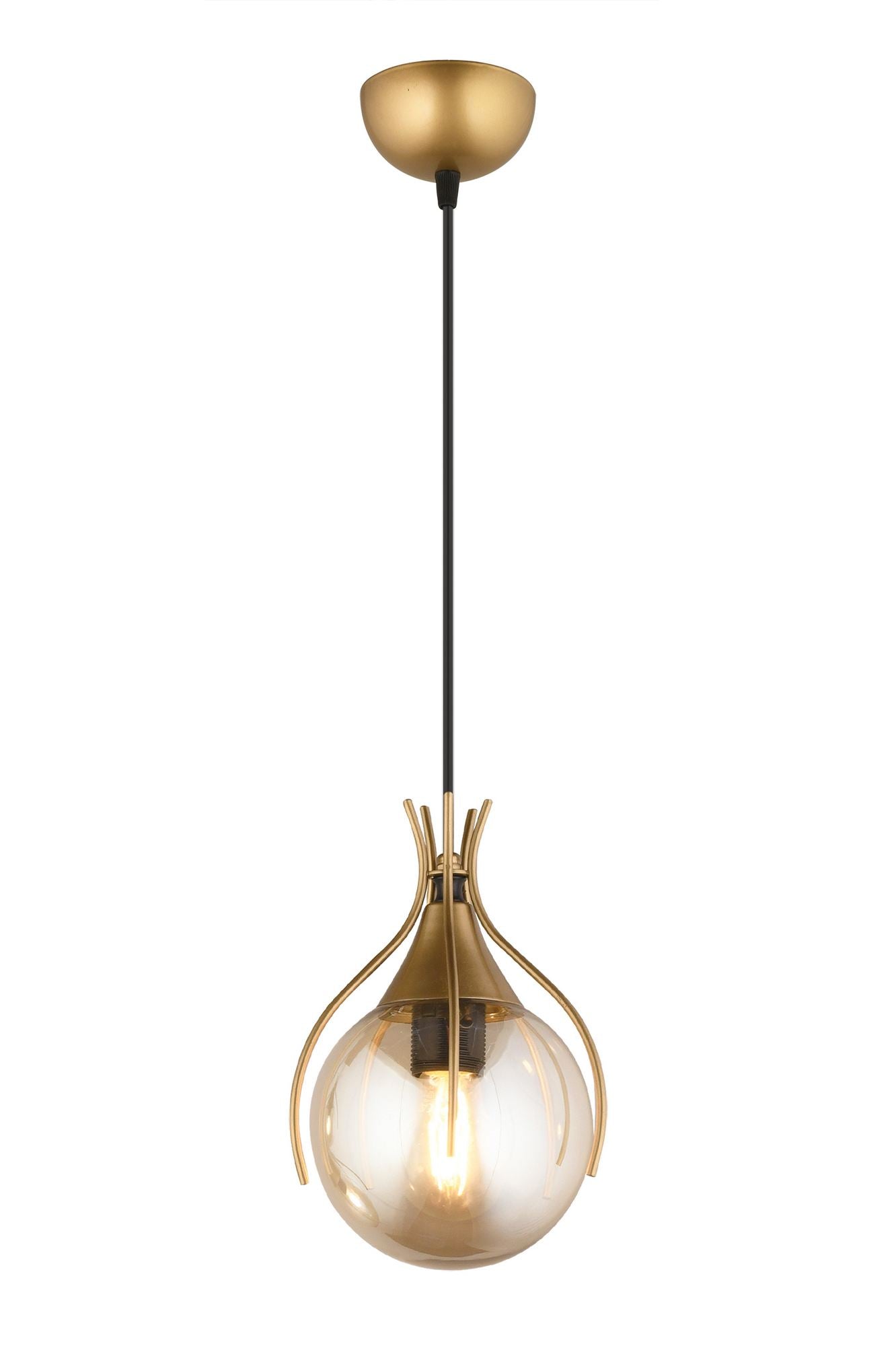 Candeeiro de Teto – 19-60 cm – Mel – Metal e vidro