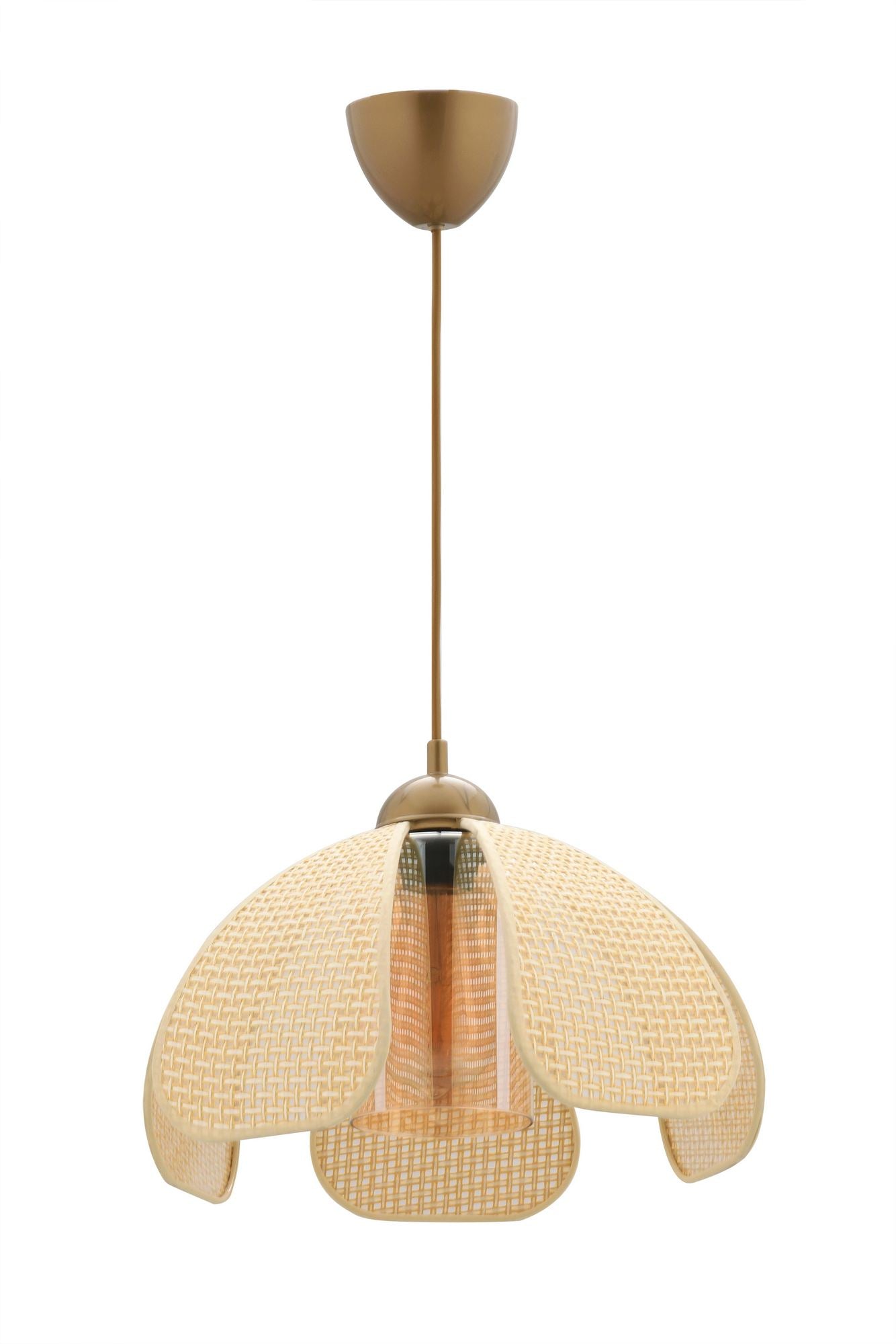 Candeeiro de Teto – 27-60 cm – Creme – Plástico