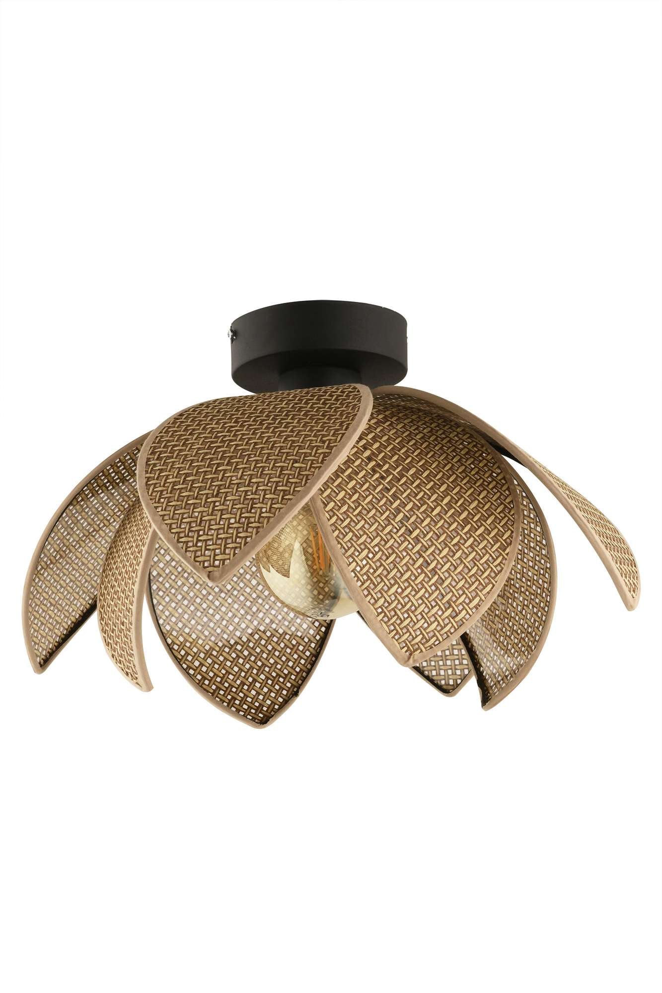 Candeeiro de Teto – Ø40 x 20 cm – Bege e Preto – Metálico