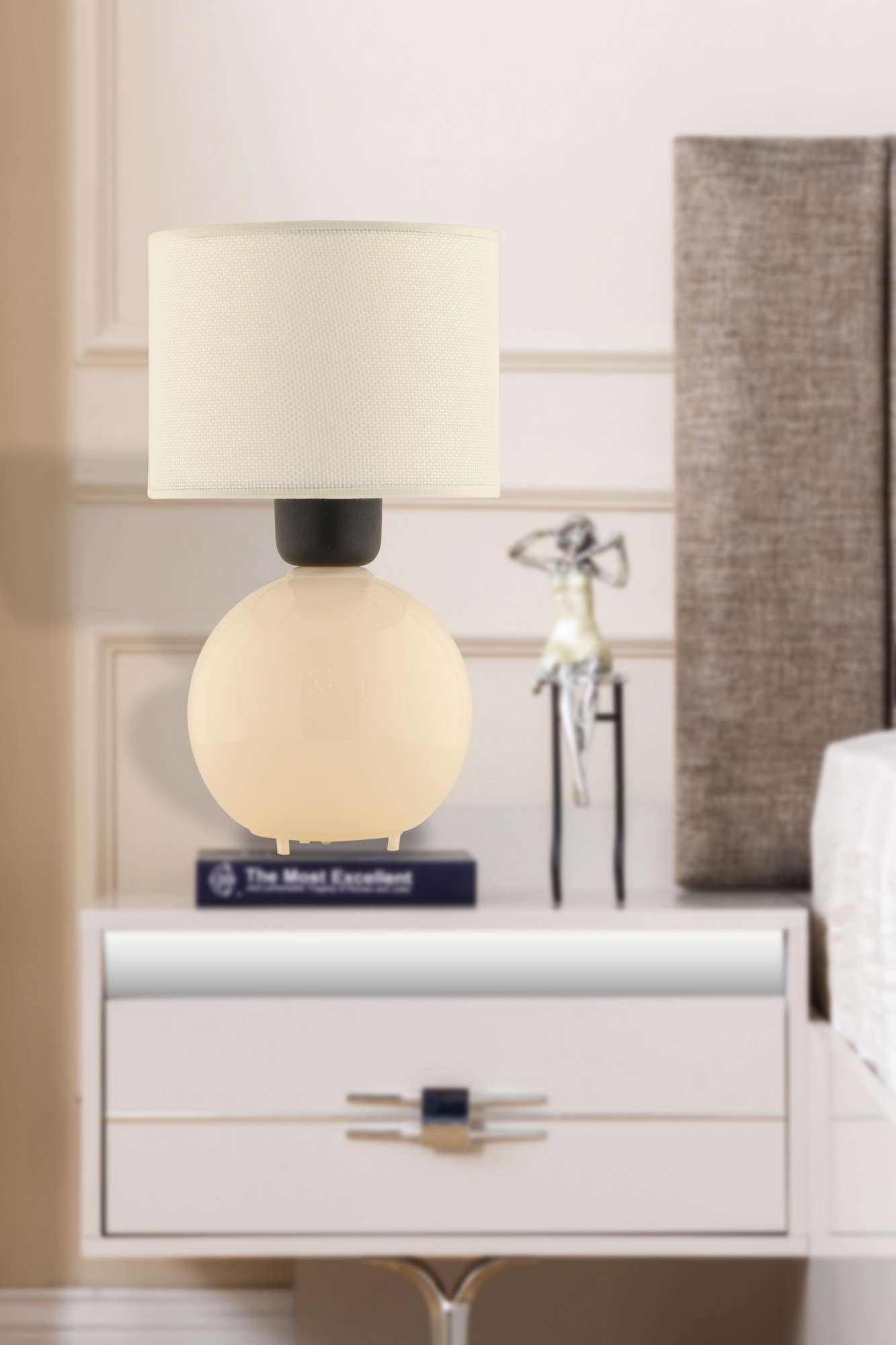 Candeeiro de mesa-64898-Creme