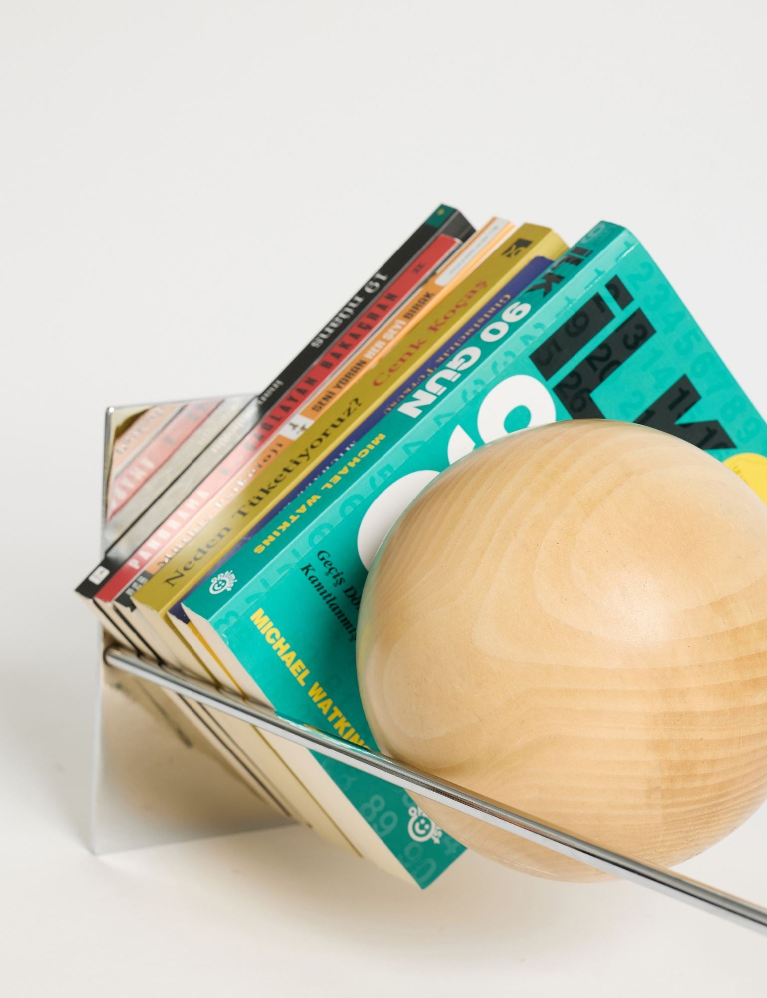 Suporte para livros-Toke-Prata