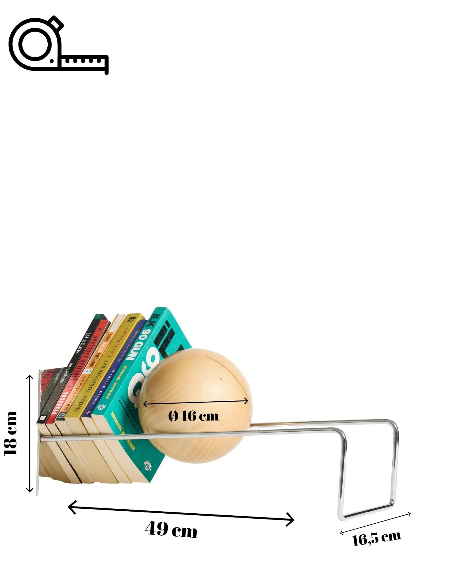 Suporte para livros-Toke-Prata