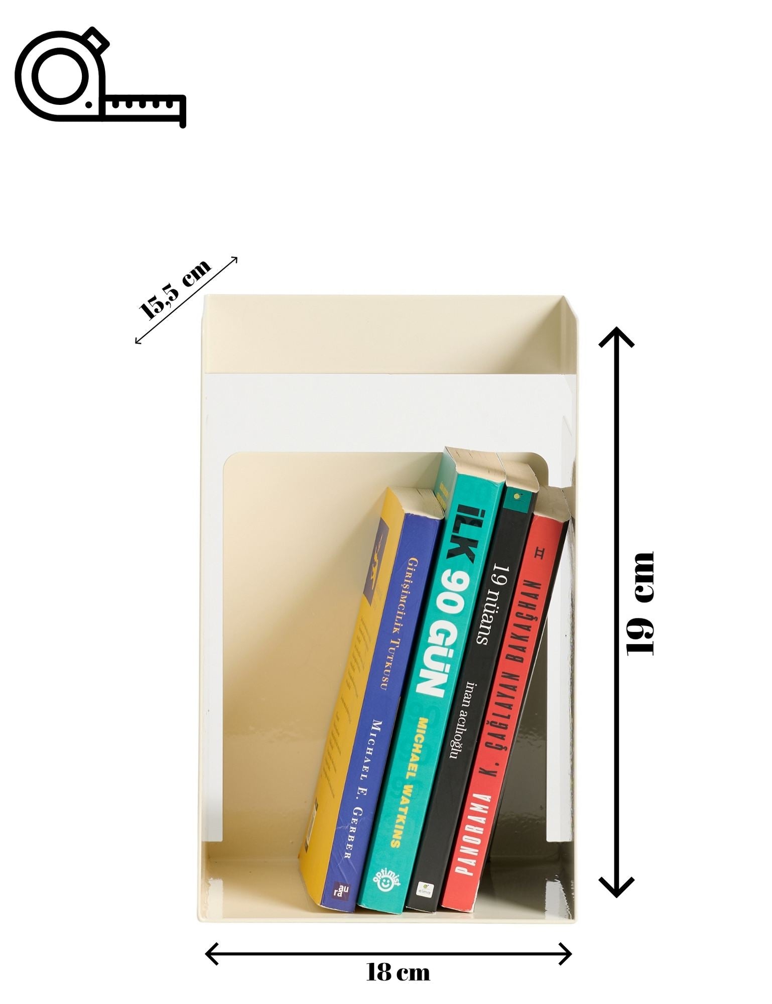 Suporte para livros-Cube-Creme