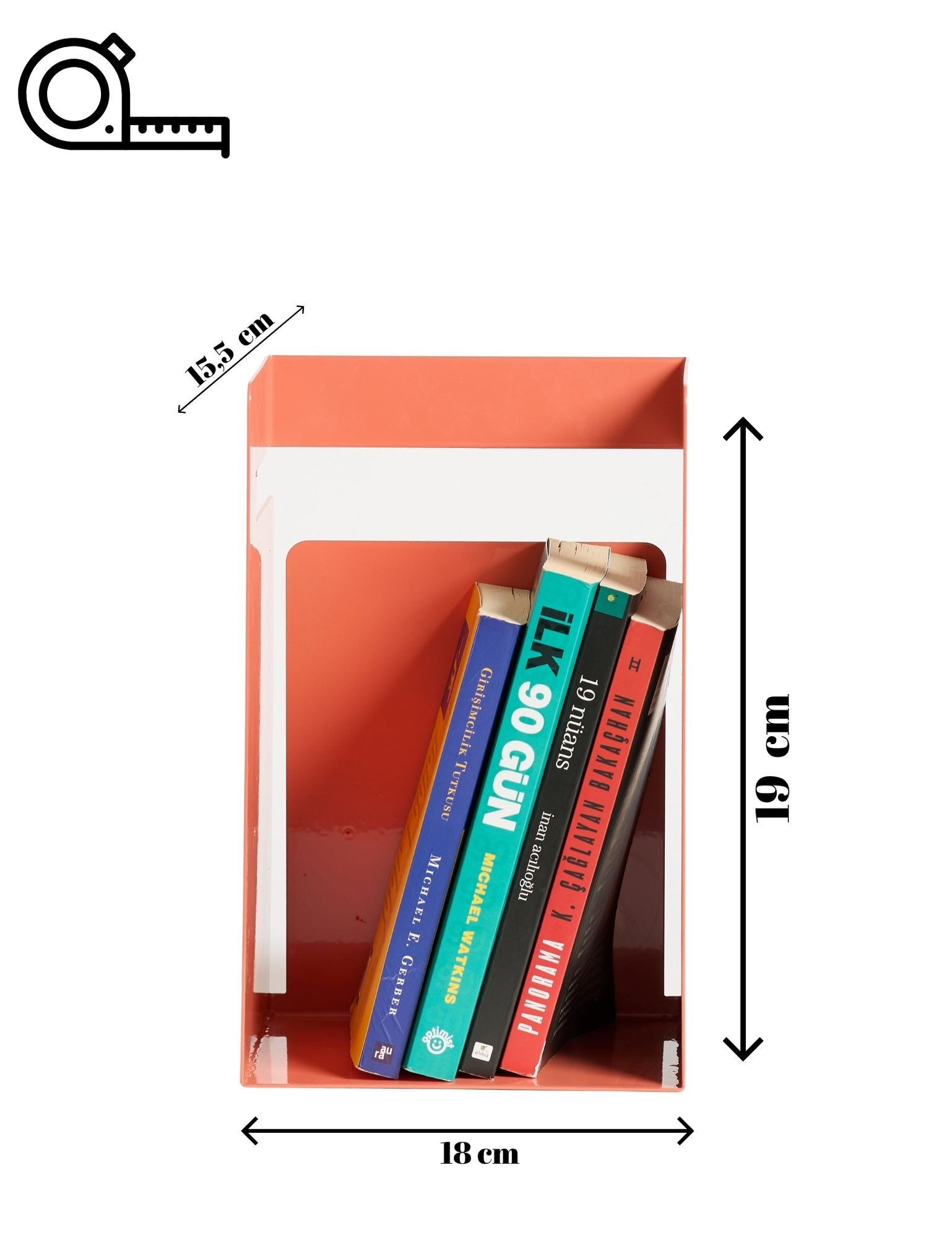 Suporte para livros-Cube-Salmão
