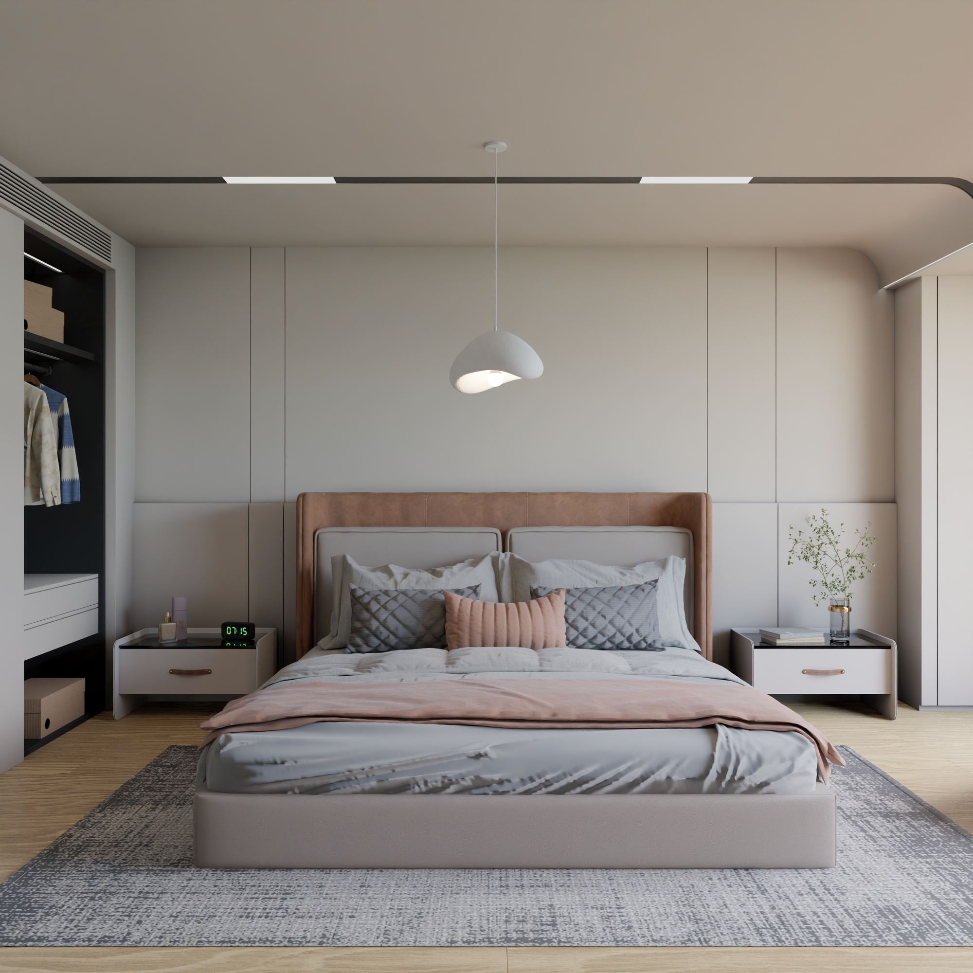 Candeeiro de Teto – 21-120 cm – Branco – Composto Polimérico