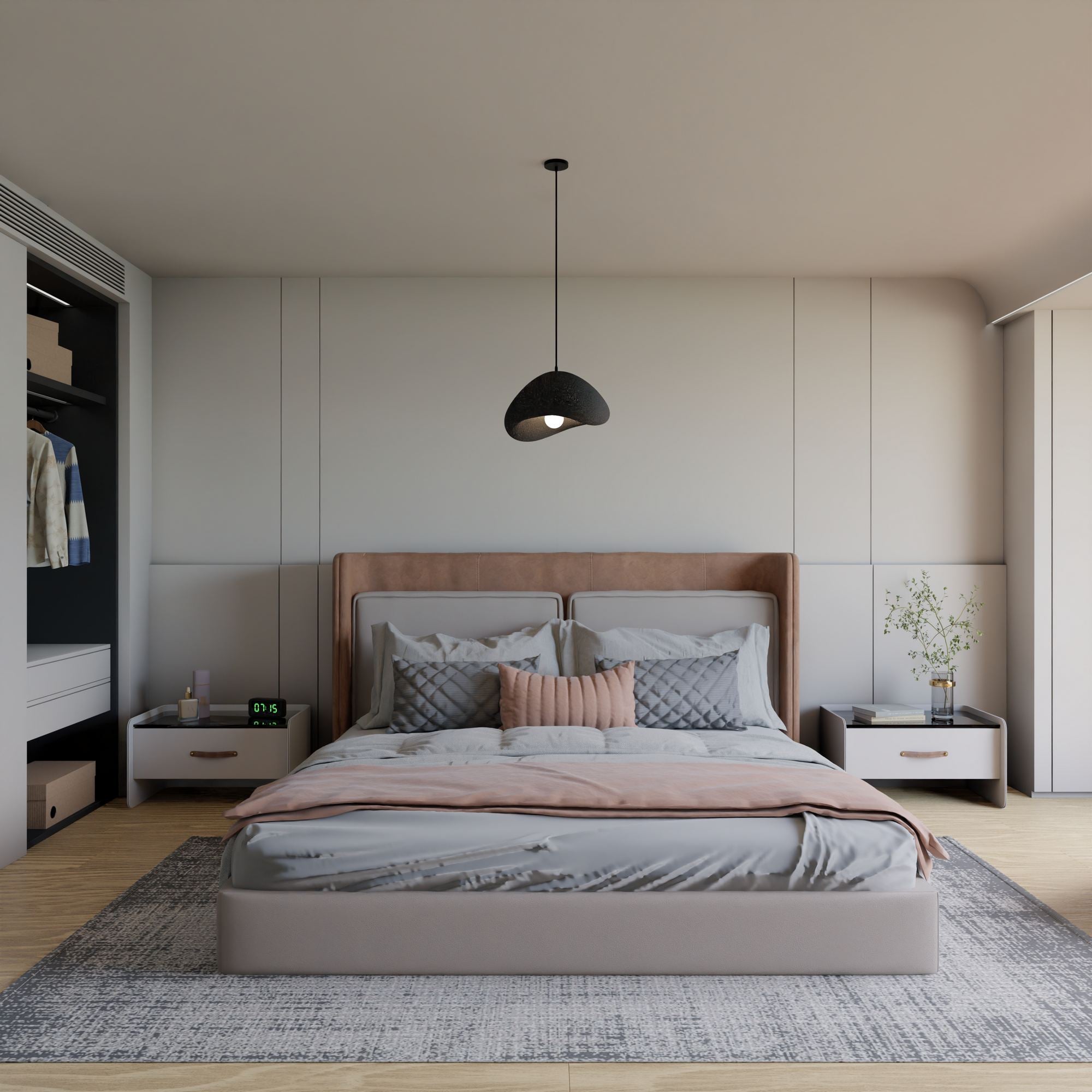 Candeeiro de Teto – 30 x 19 x 17 cm – Preto – Composto Polimérico