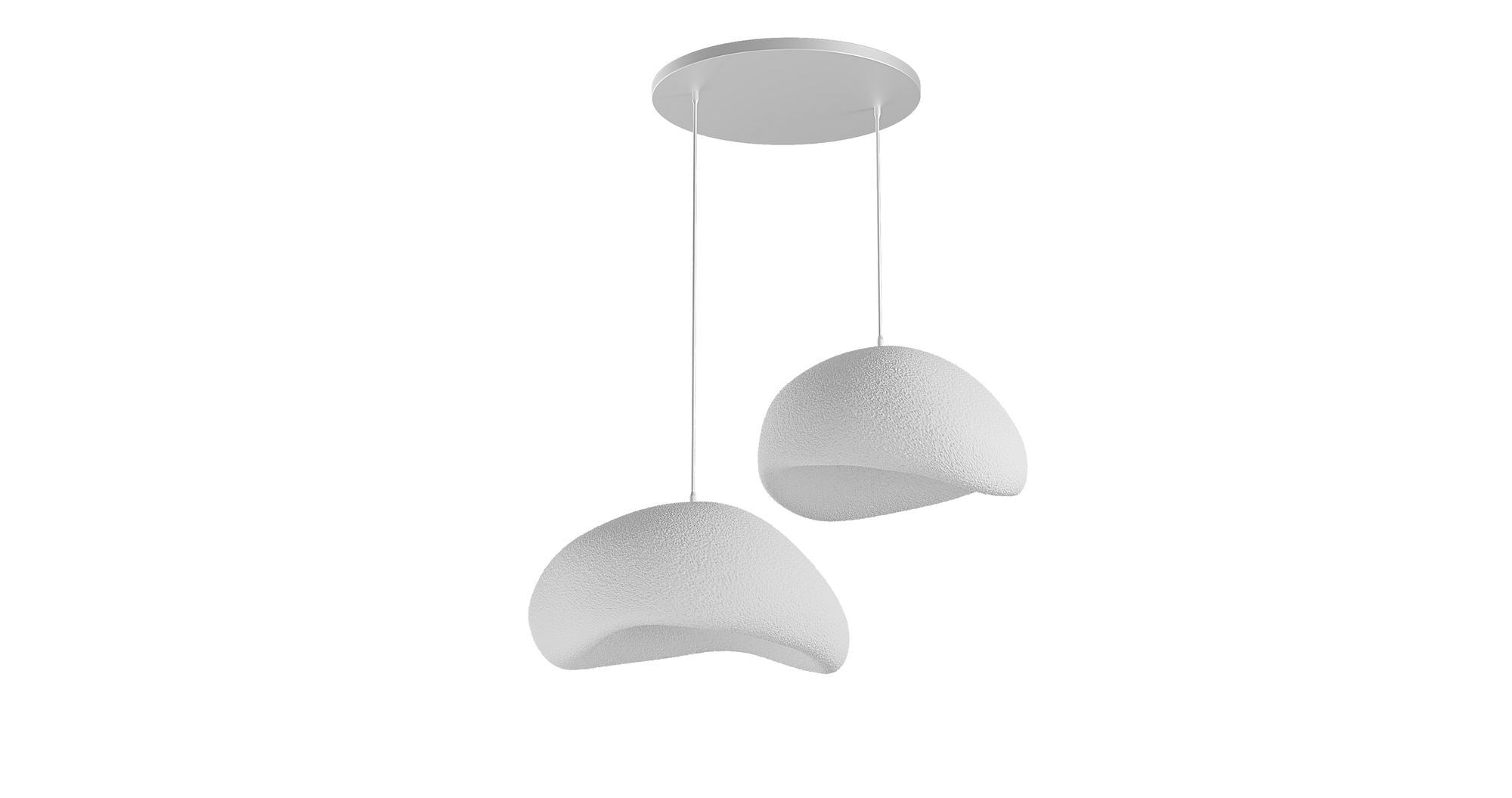 Candeeiro de Teto – 34 x 28 x 19 cm – Branco – Composto Polimérico