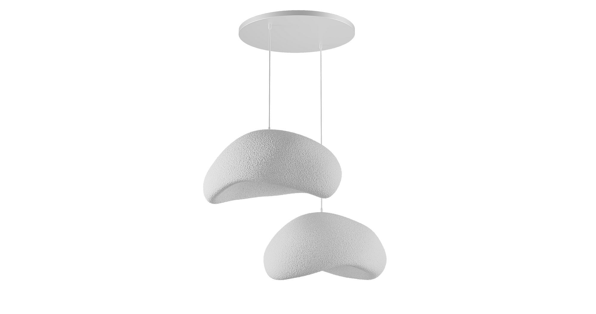 Candeeiro de Teto – 34 x 28 x 19 cm – Branco – Composto Polimérico