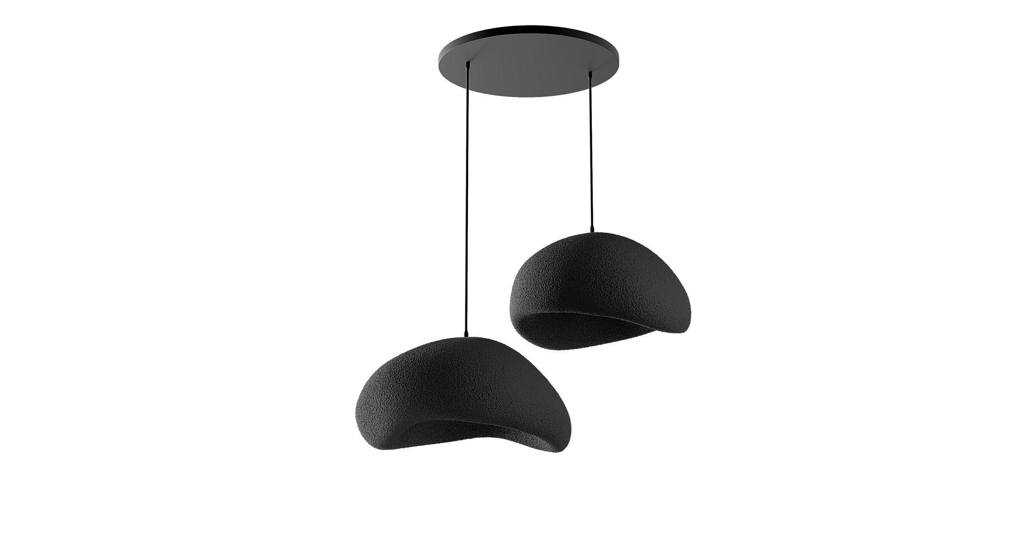 Candeeiro de Teto – 34 x 28 x 19 cm – Preto – Composto Polimérico