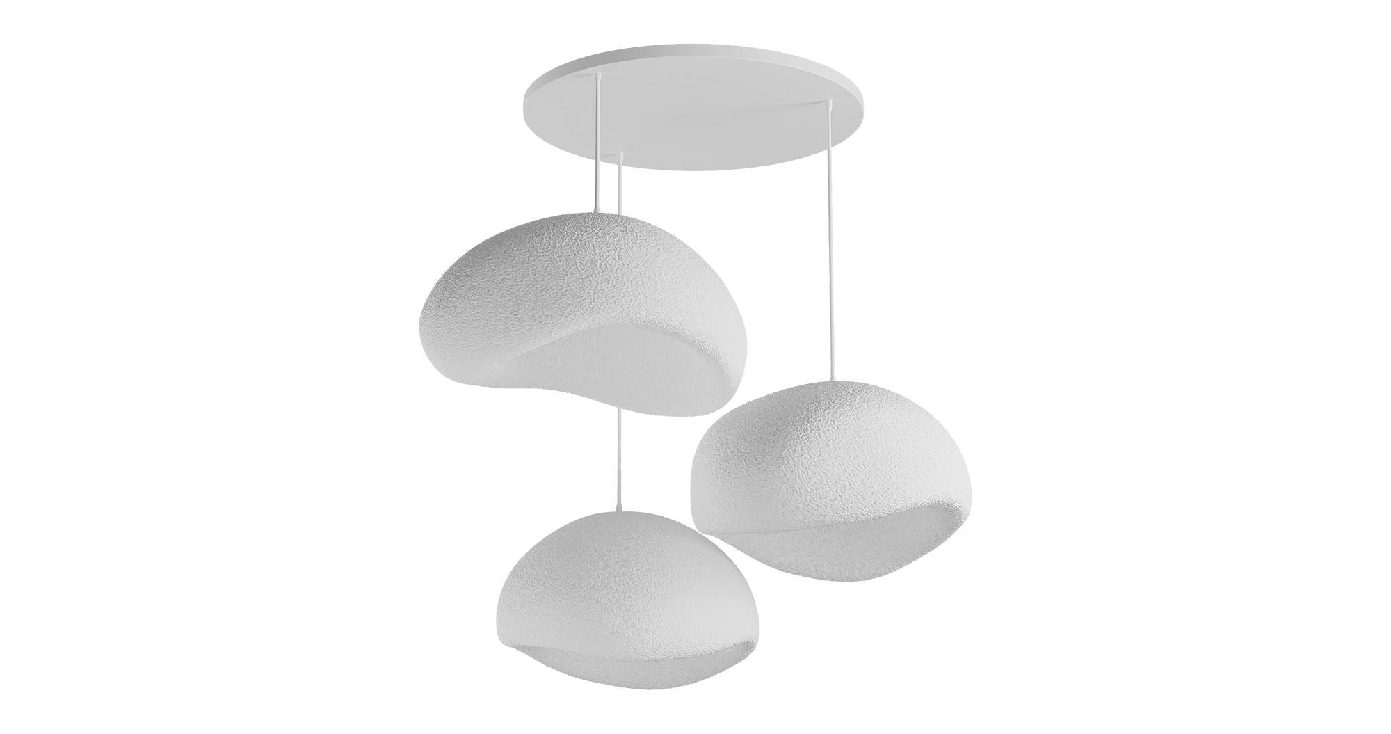 Candeeiro de Teto – 34 x 28 x 19 cm – Branco – Composto Polimérico