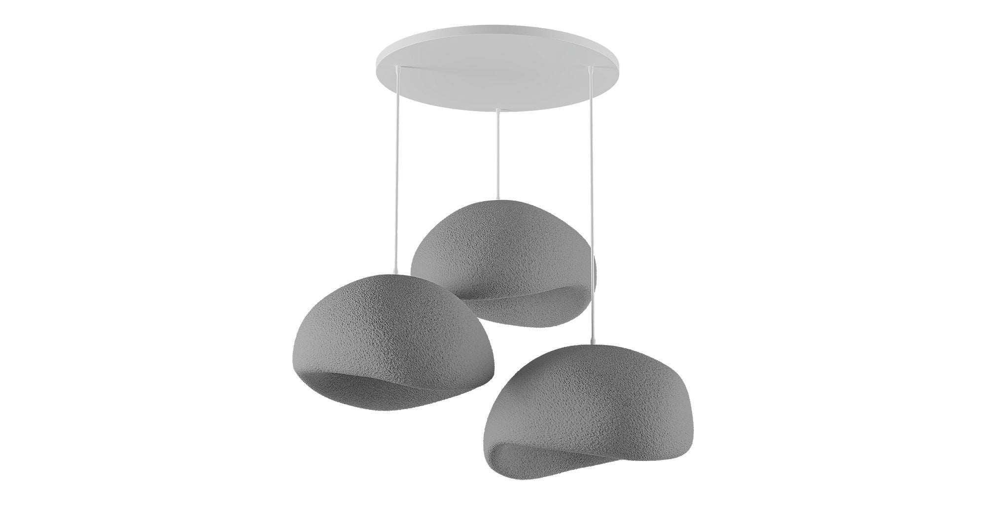 Candeeiro de Teto – 22-120 cm – Cinza Concreto – Composto Polimérico